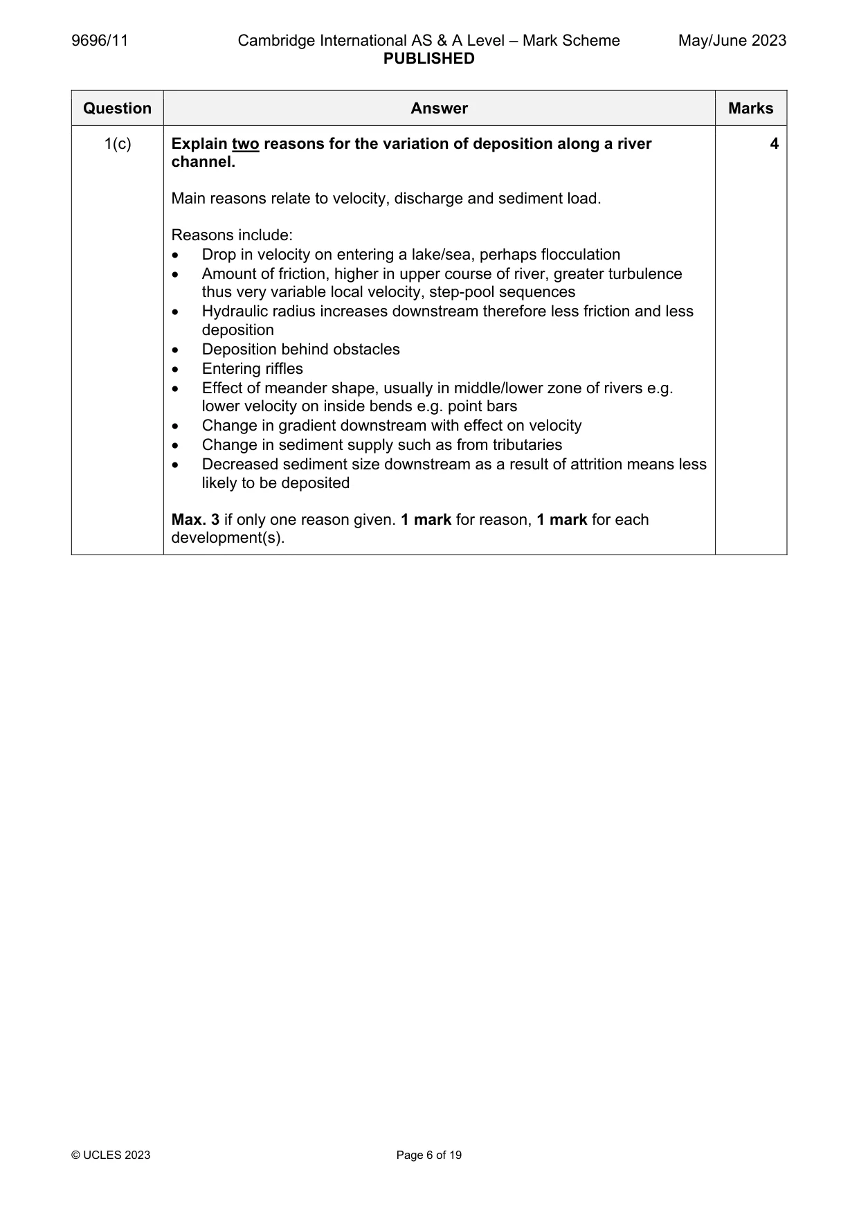 Mark scheme, page 6 of 19