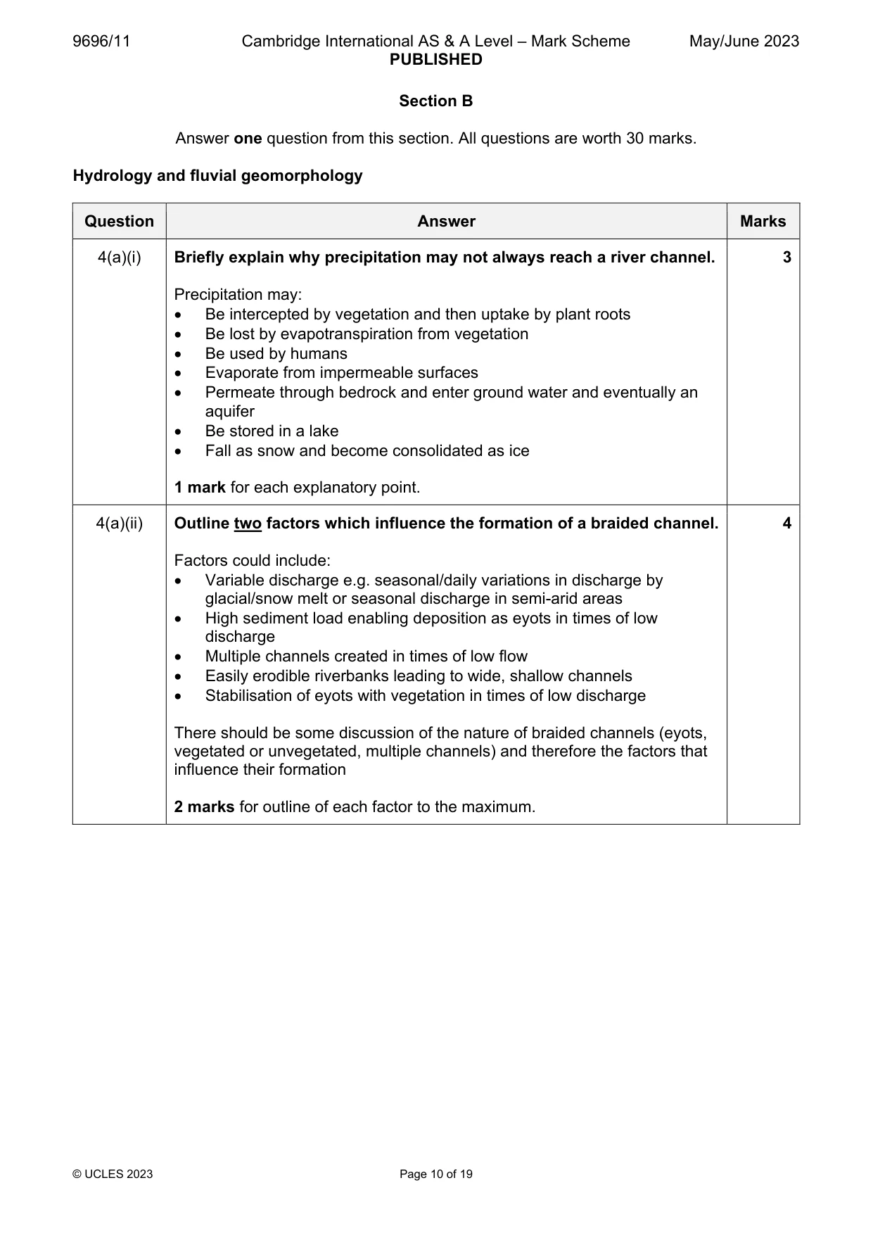 Mark scheme, page 10 of 19