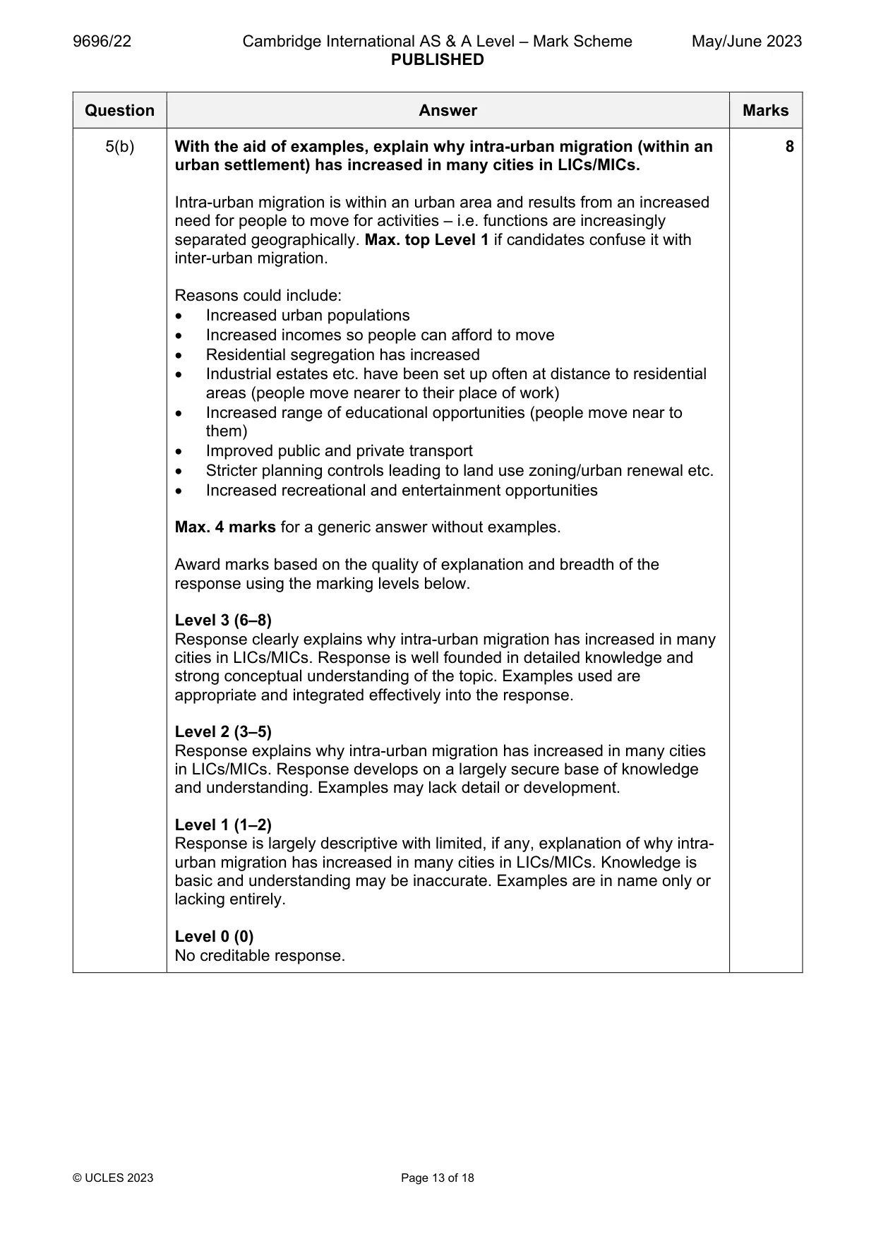 Mark scheme, page 13 of 18