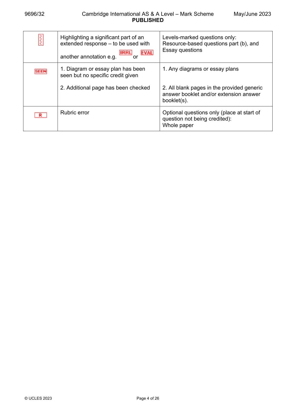Mark scheme, page 4 of 26