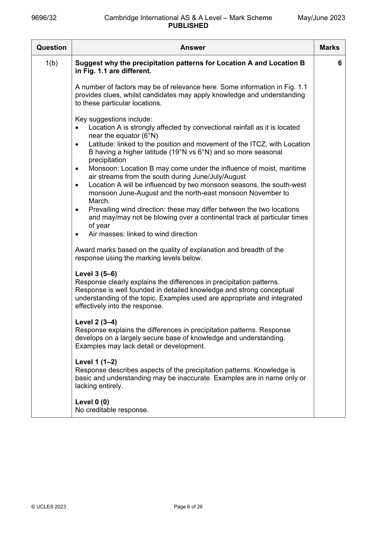 Mark scheme, page 6 of 26