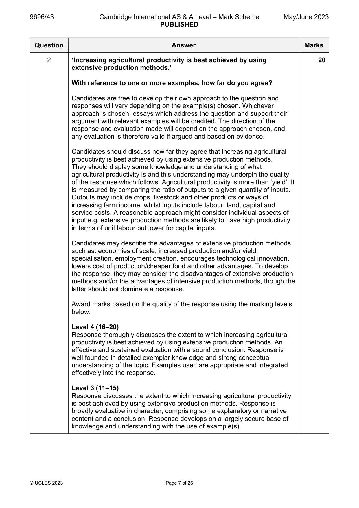 Mark scheme, page 7 of 26