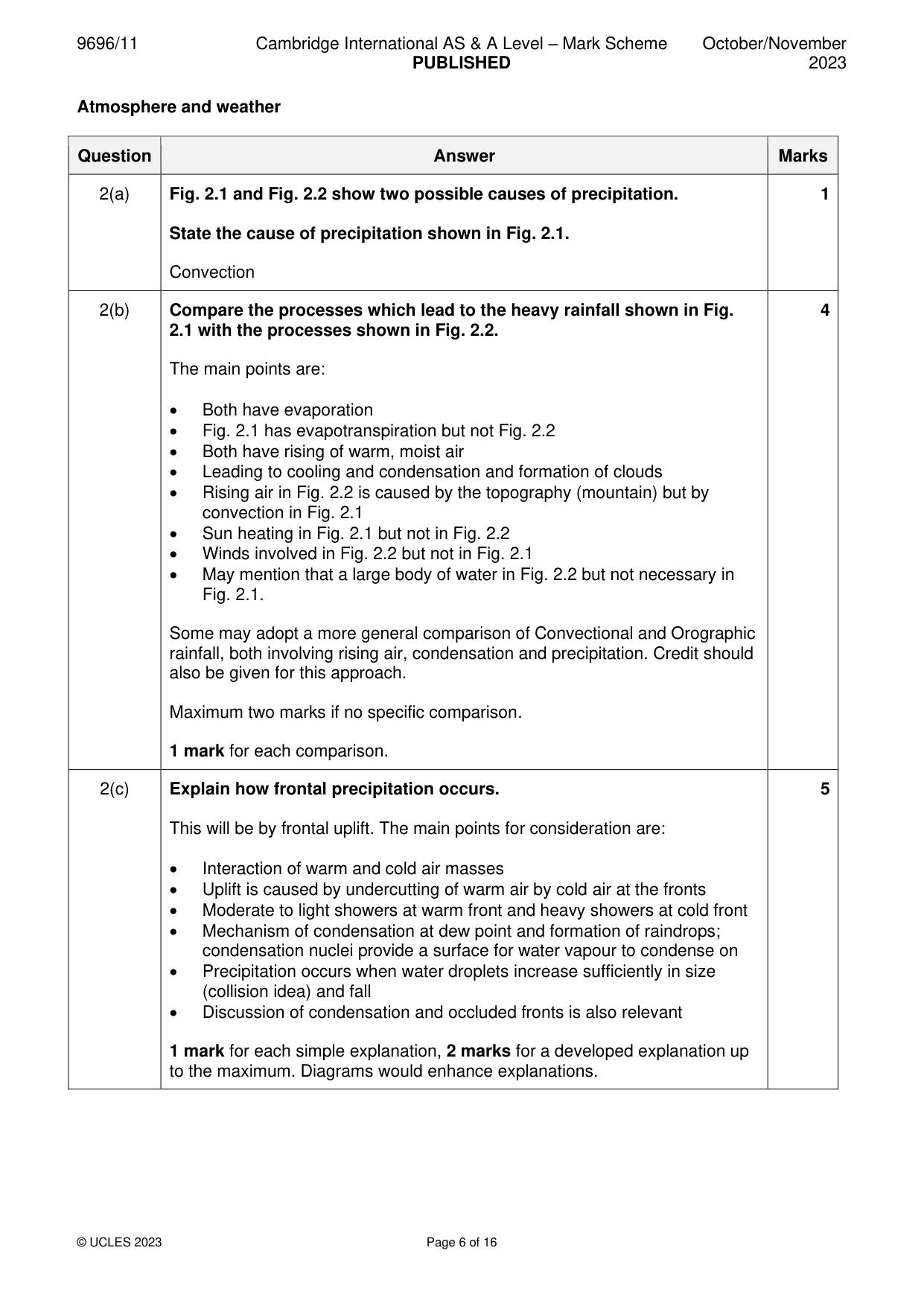 Mark scheme, page 6 of 16