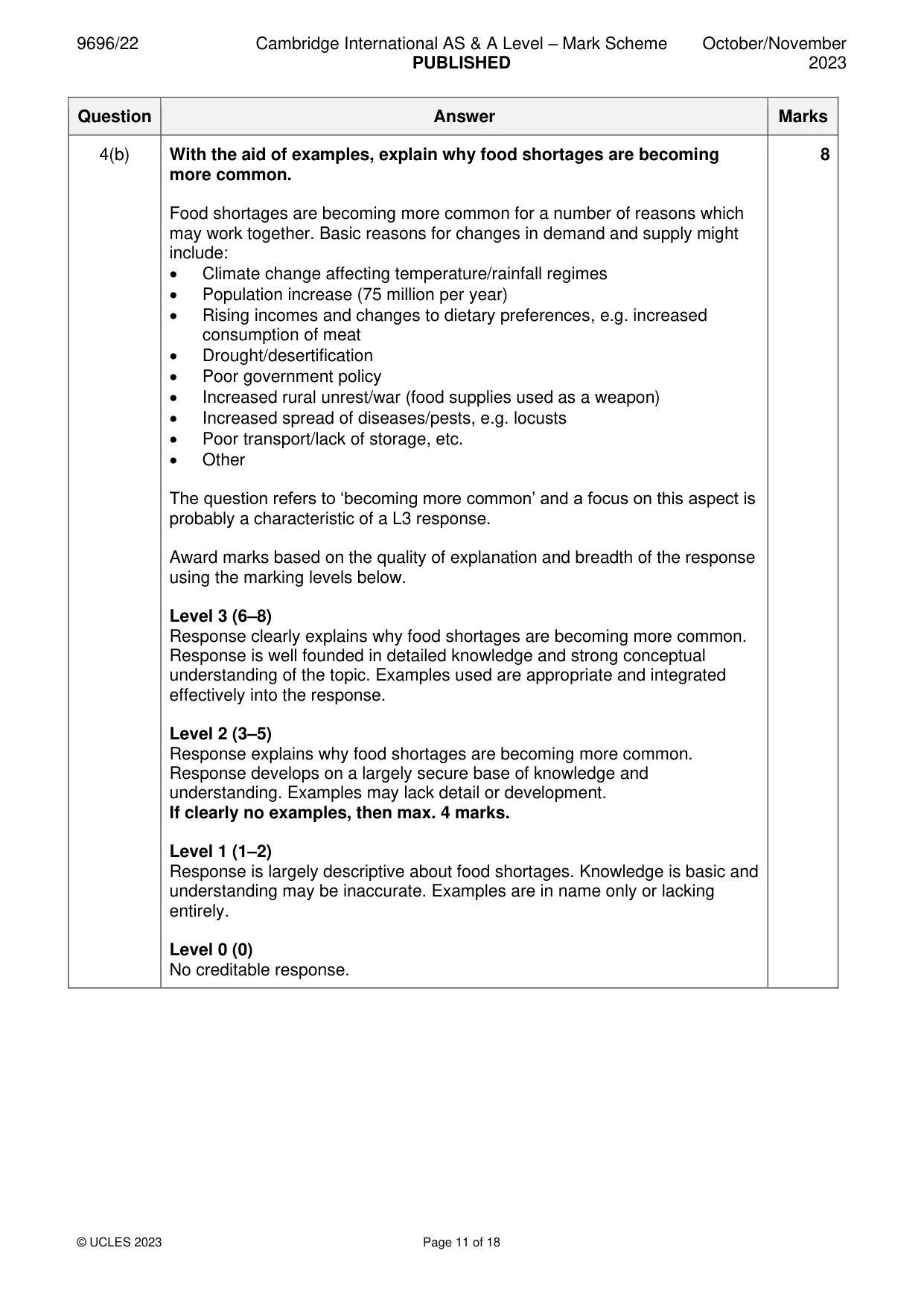 Mark scheme, page 11 of 18