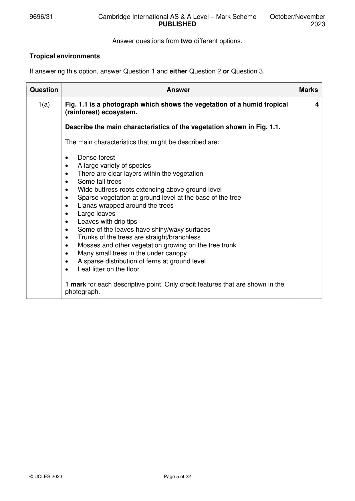 Mark scheme, page 5 of 22
