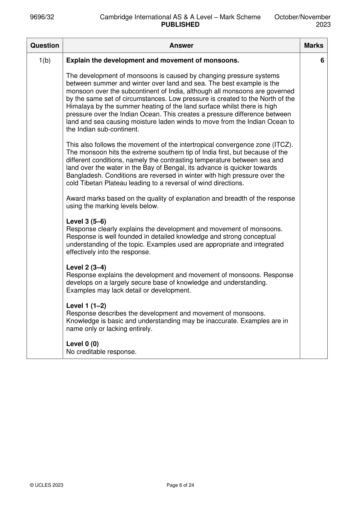 Mark scheme, page 6 of 24
