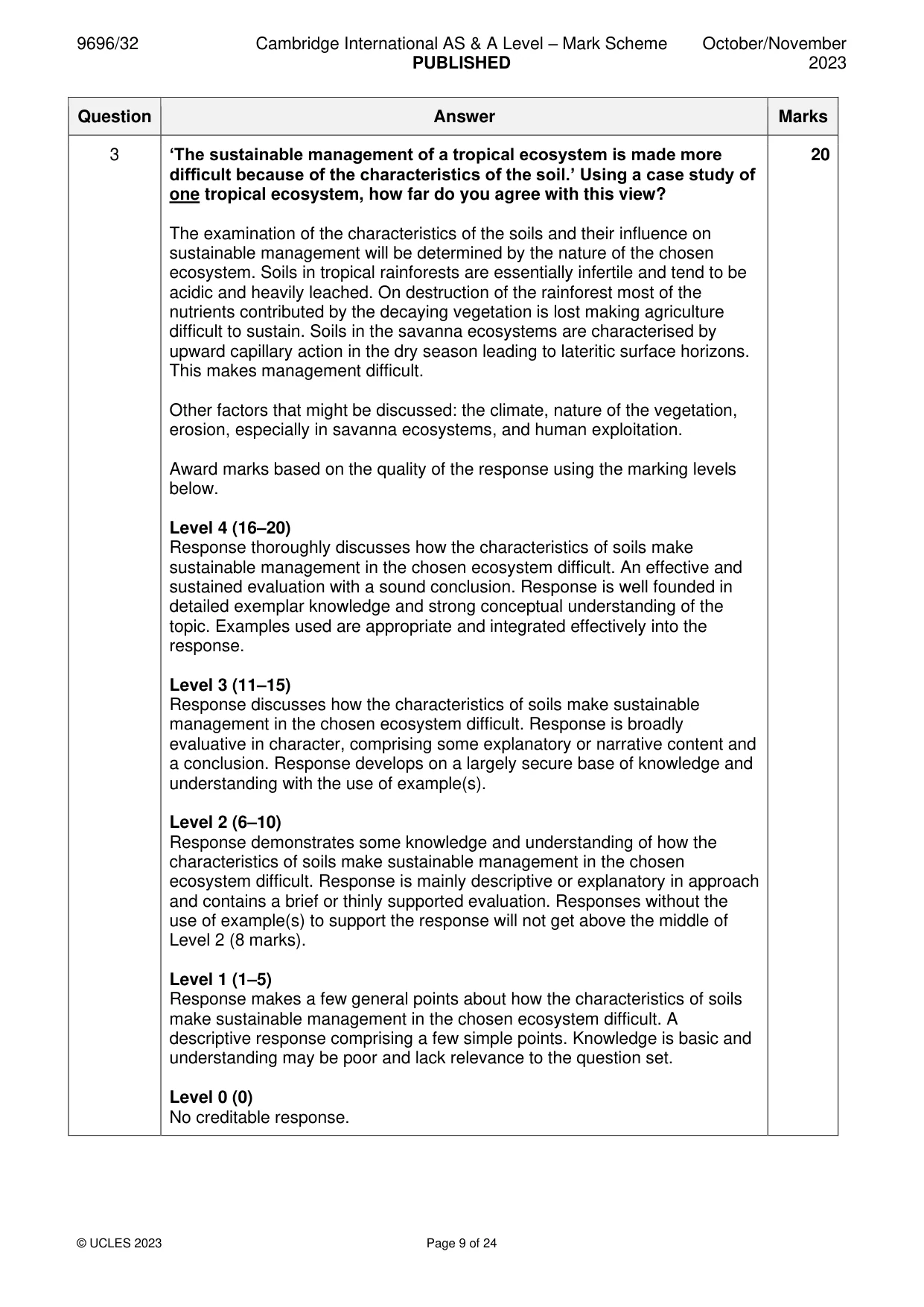 Mark scheme, page 9 of 24