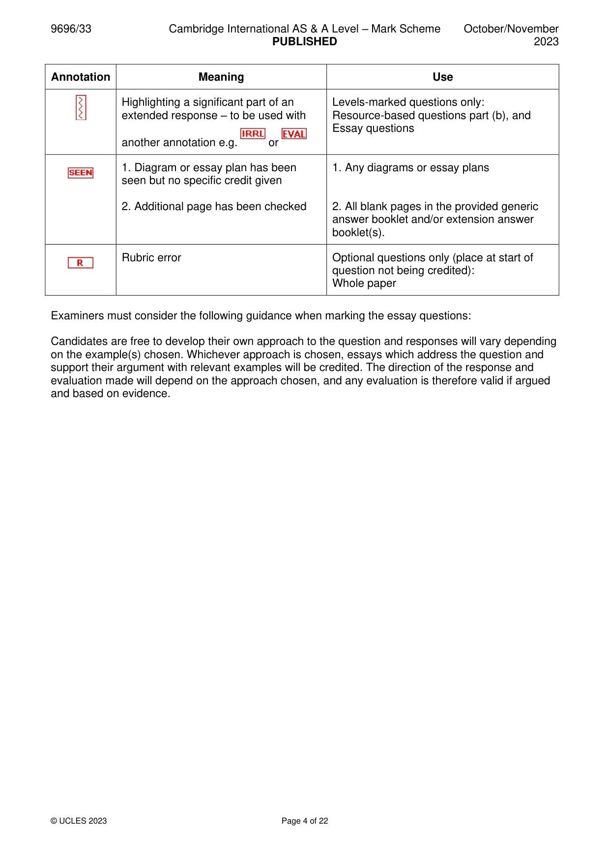 Mark scheme, page 4 of 22