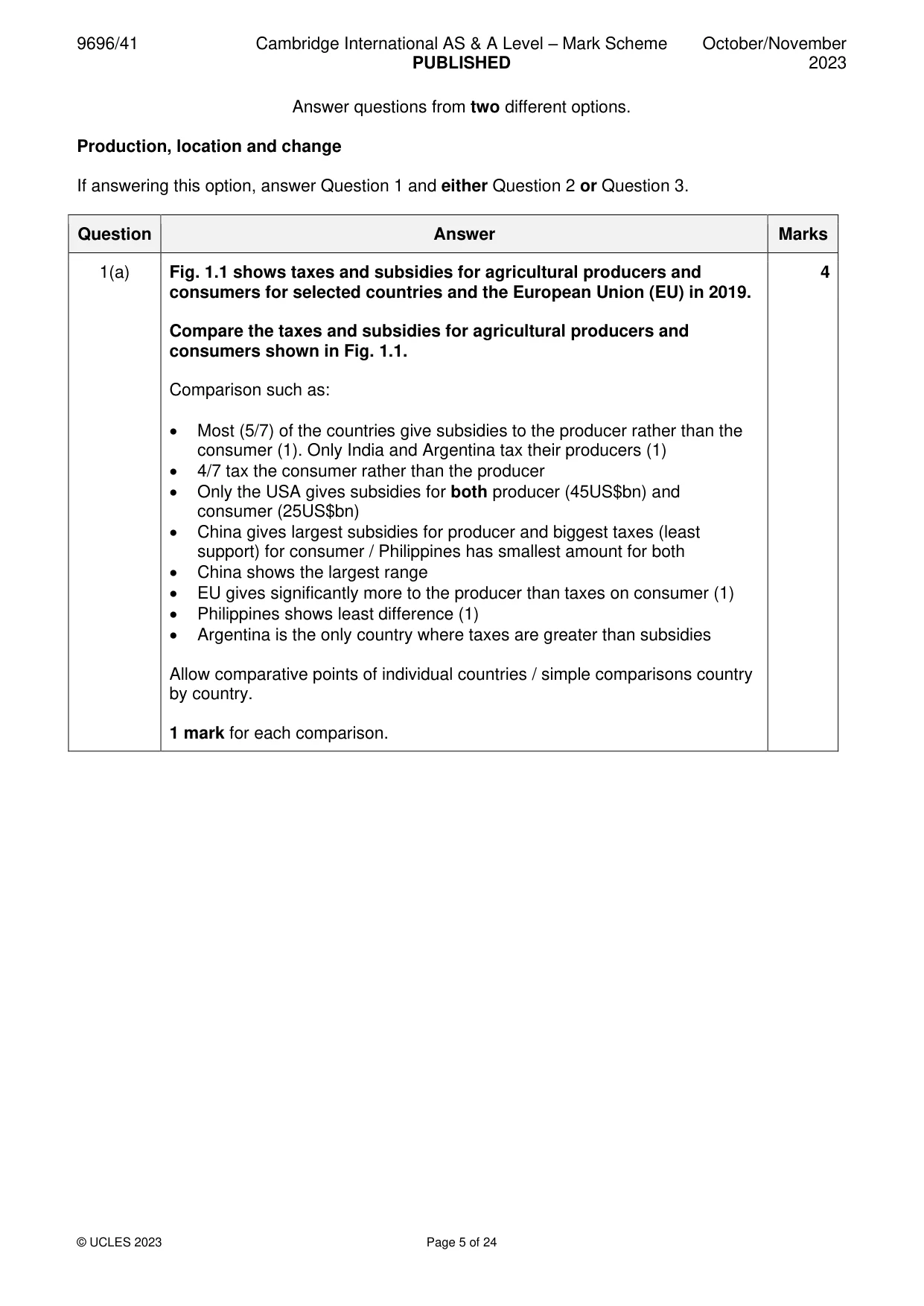 Mark scheme, page 5 of 24