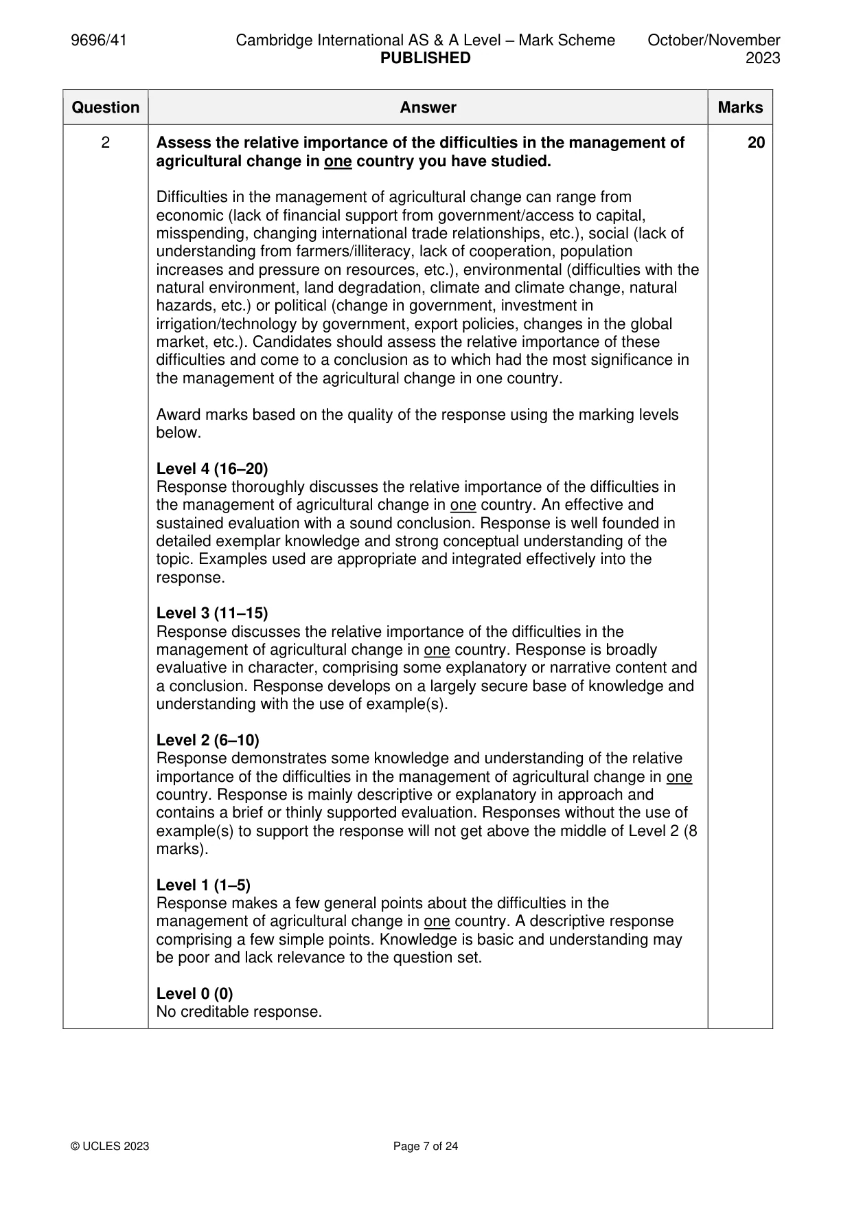 Mark scheme, page 7 of 24