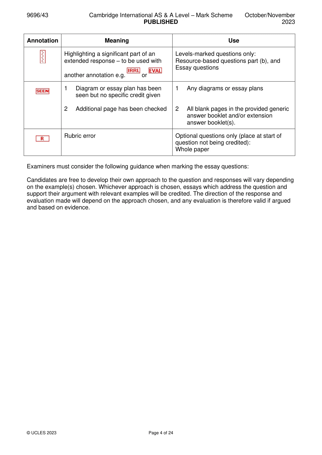 Mark scheme, page 4 of 24