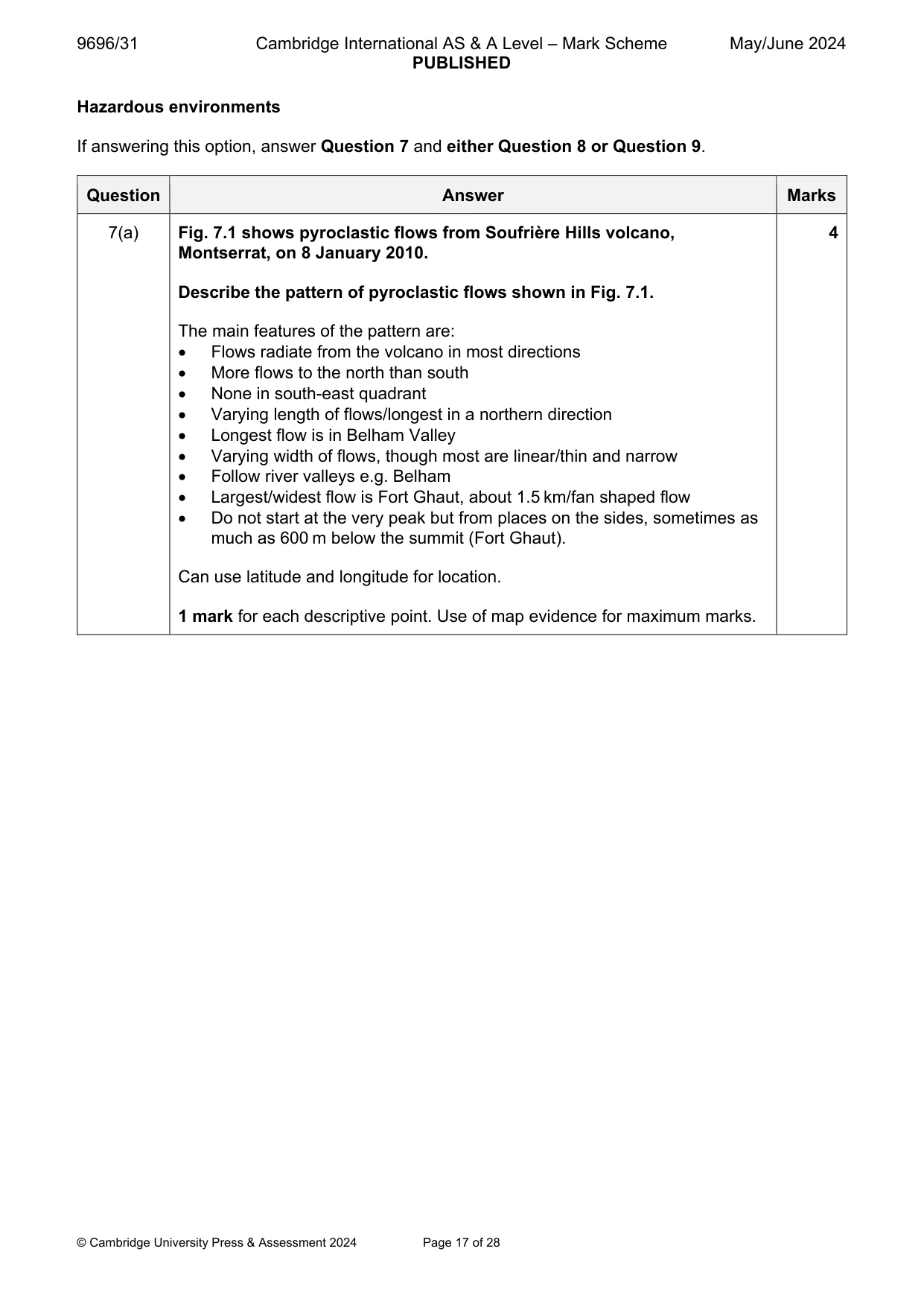 Mark scheme, page 17 of 28