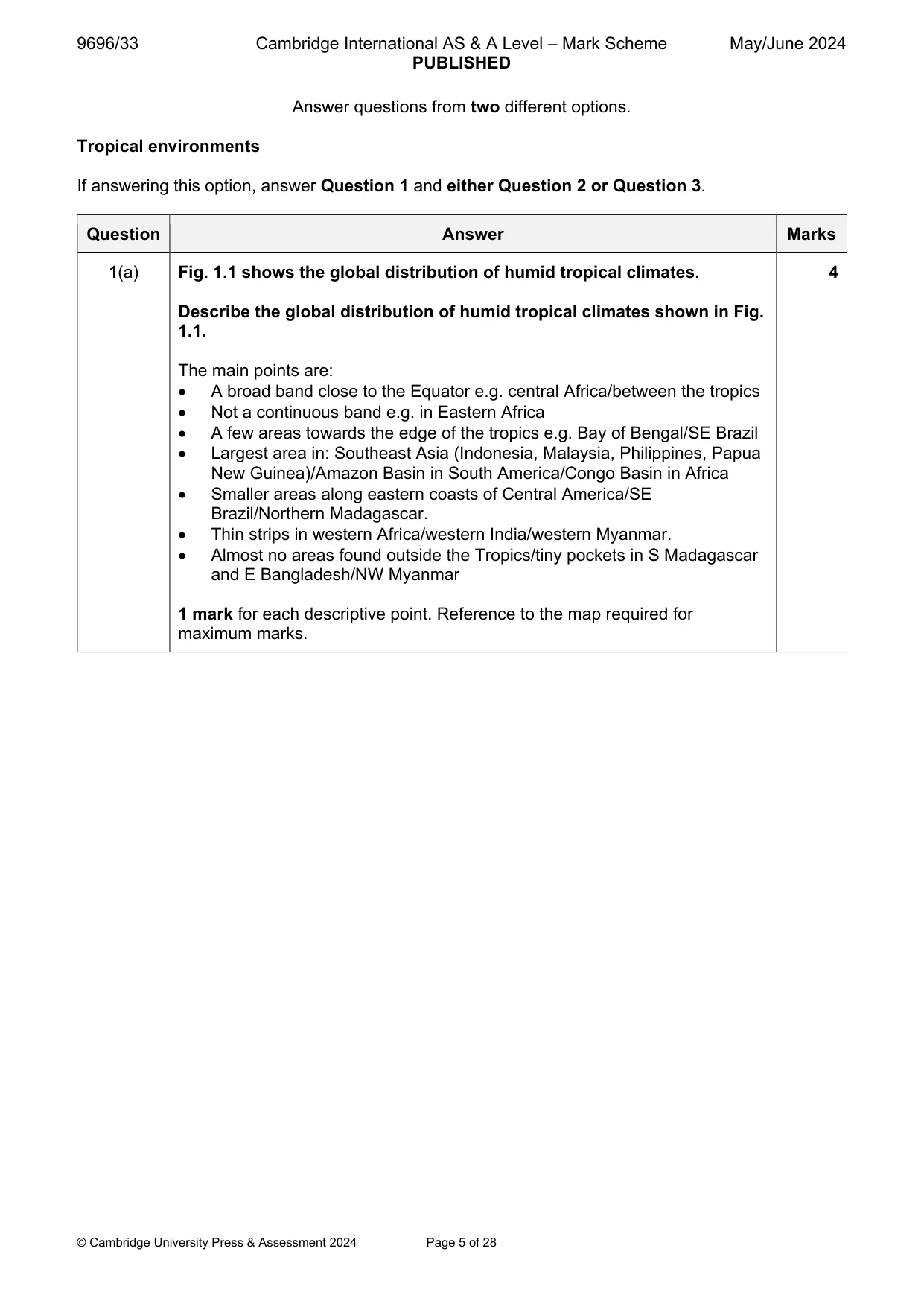 Mark scheme, page 5 of 28