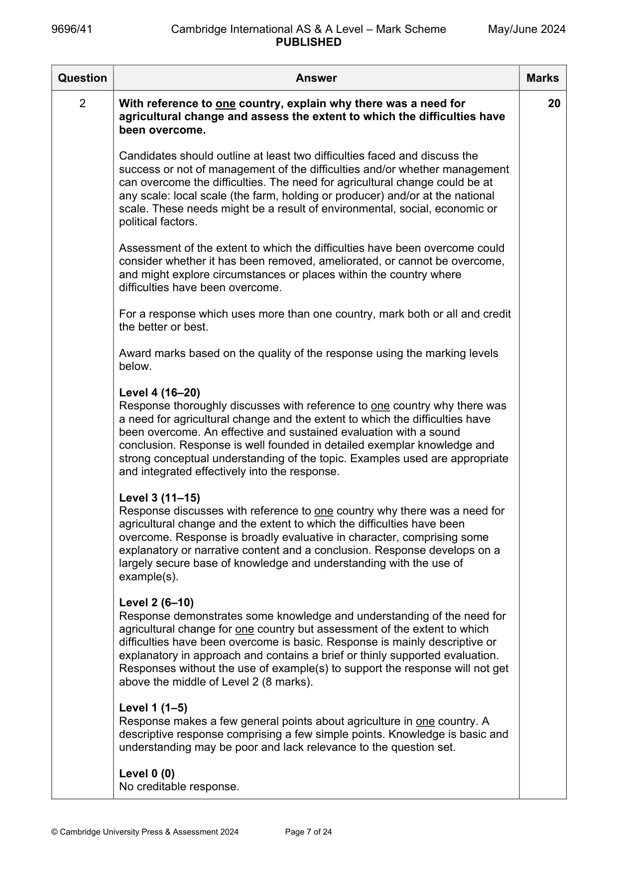 Mark scheme, page 7 of 24
