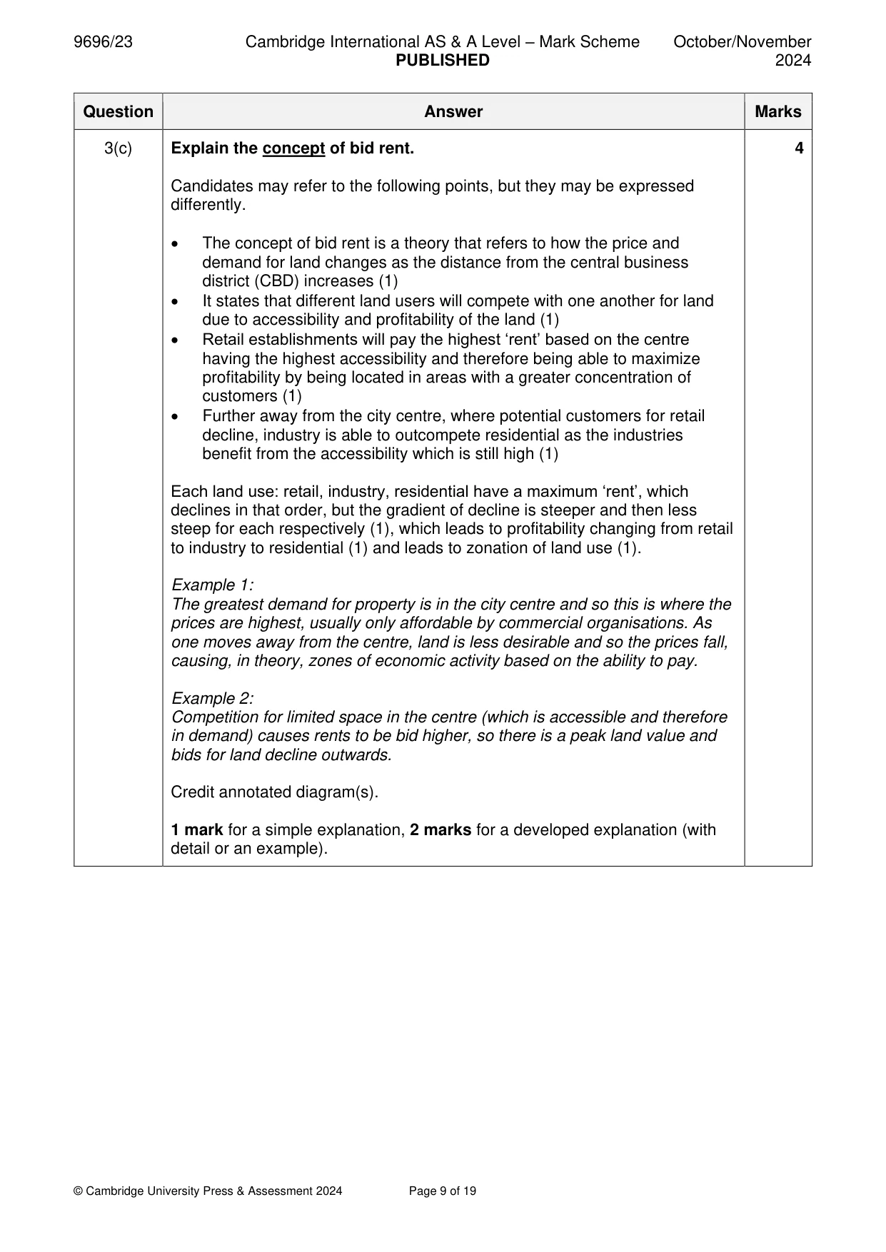 Mark scheme, page 9 of 19