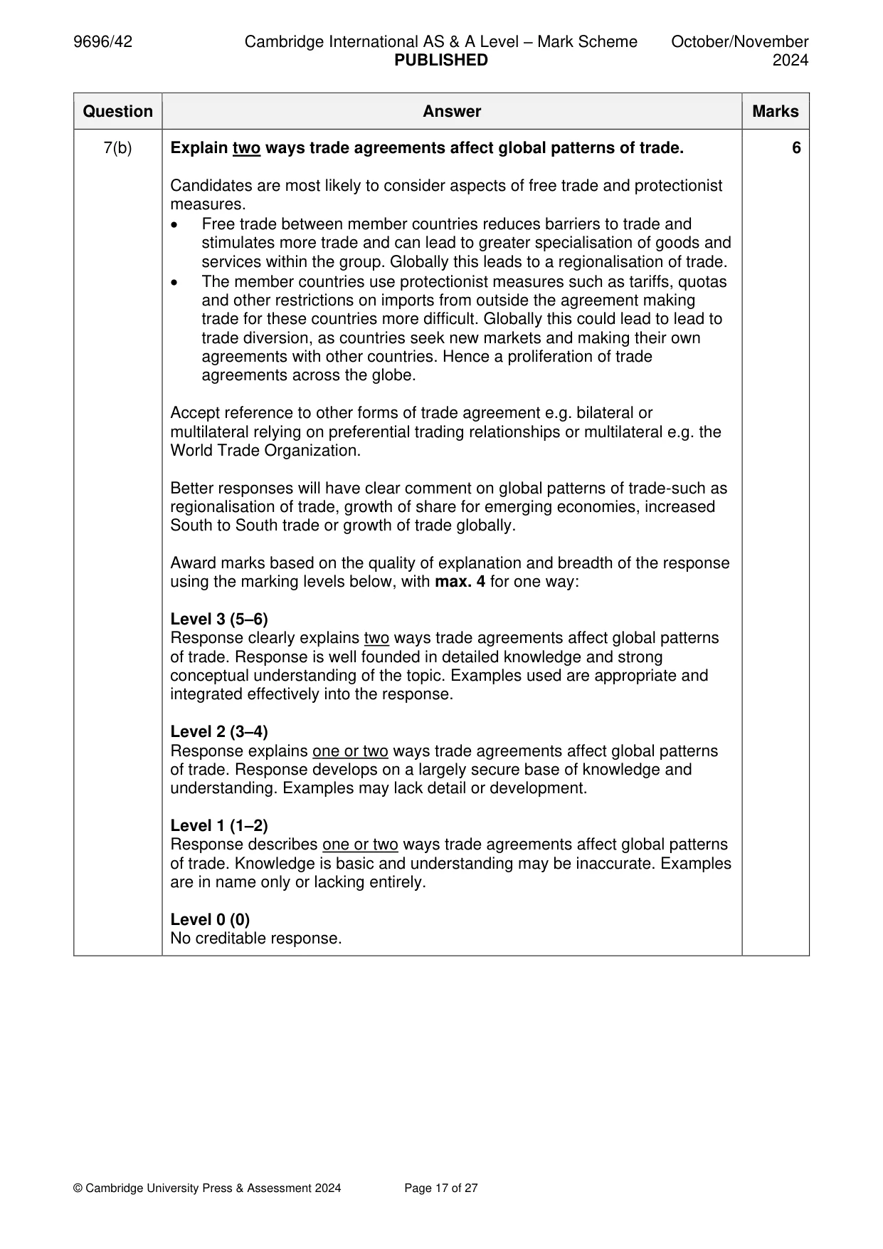 Mark scheme, page 17 of 27