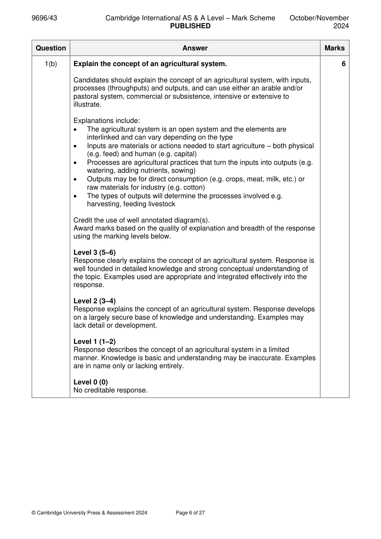 Mark scheme, page 6 of 27