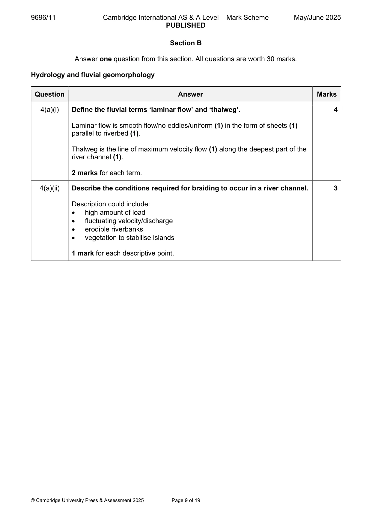 Mark scheme, page 9 of 19