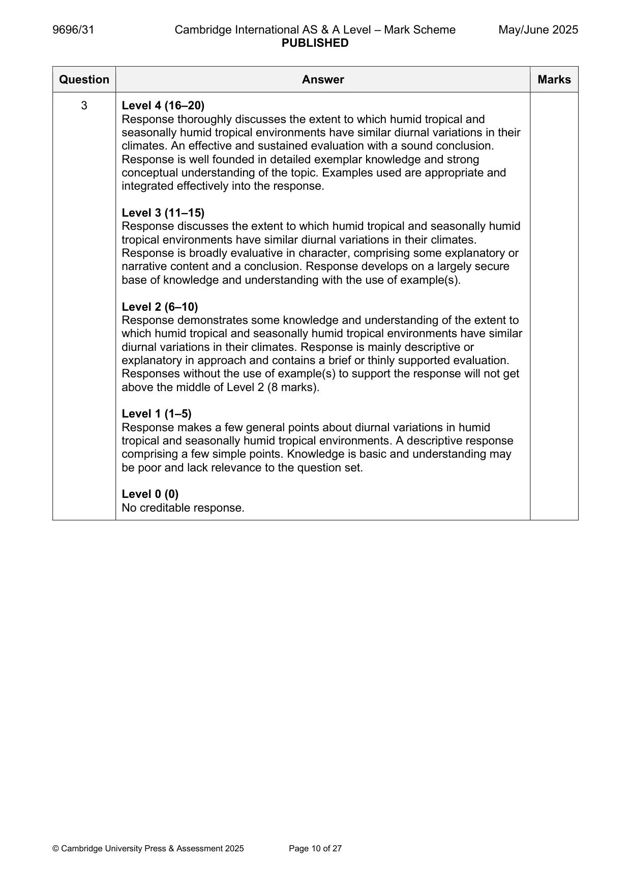 Mark scheme, page 10 of 27