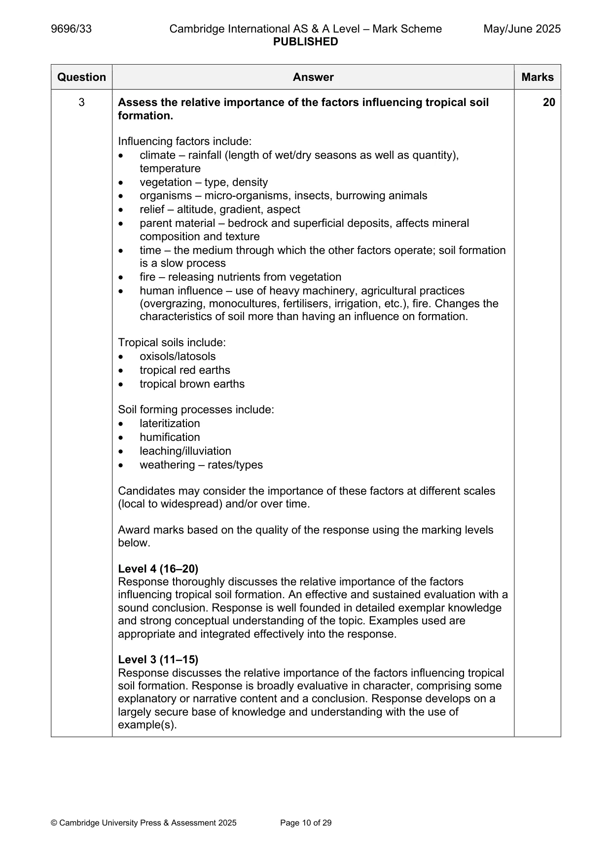 Mark scheme, page 10 of 29