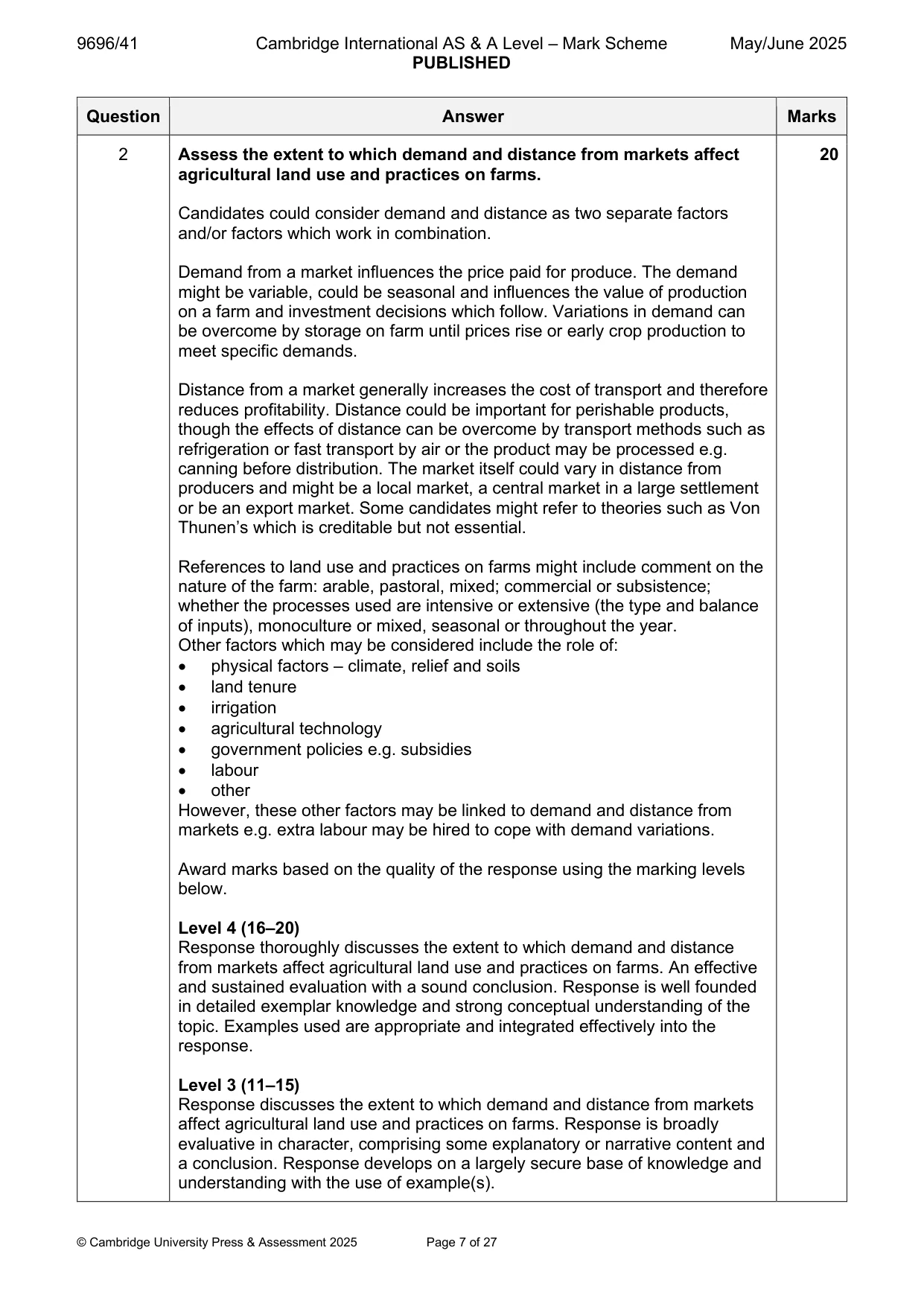 Mark scheme, page 7 of 27