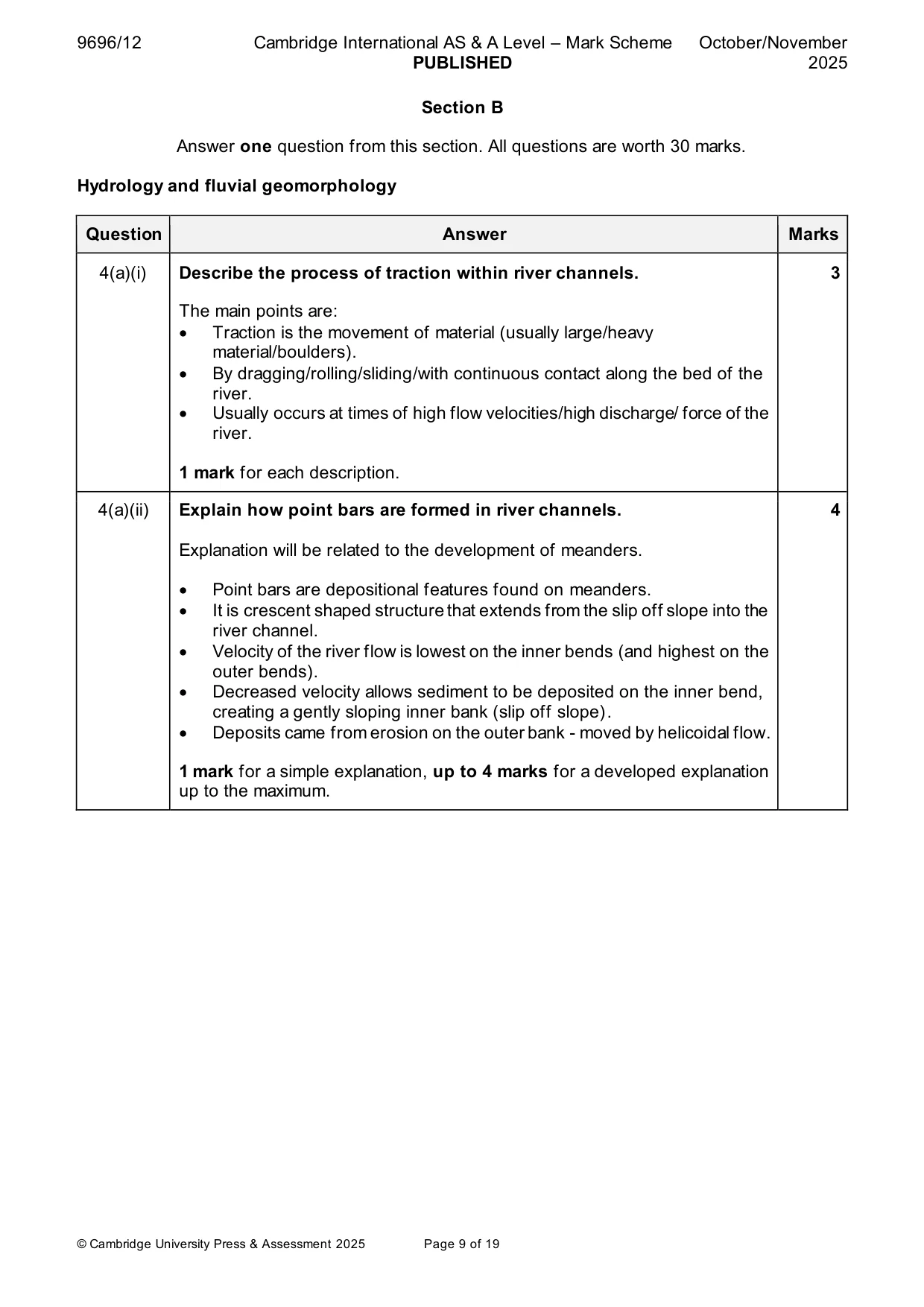 Mark scheme, page 9 of 19