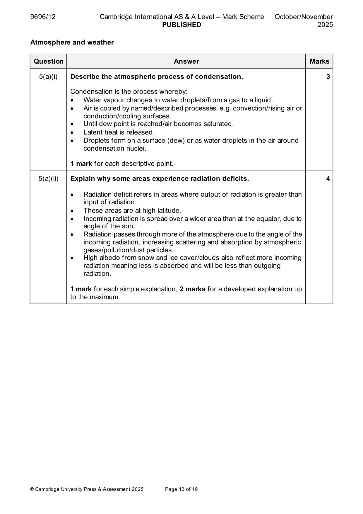 Mark scheme, page 13 of 19