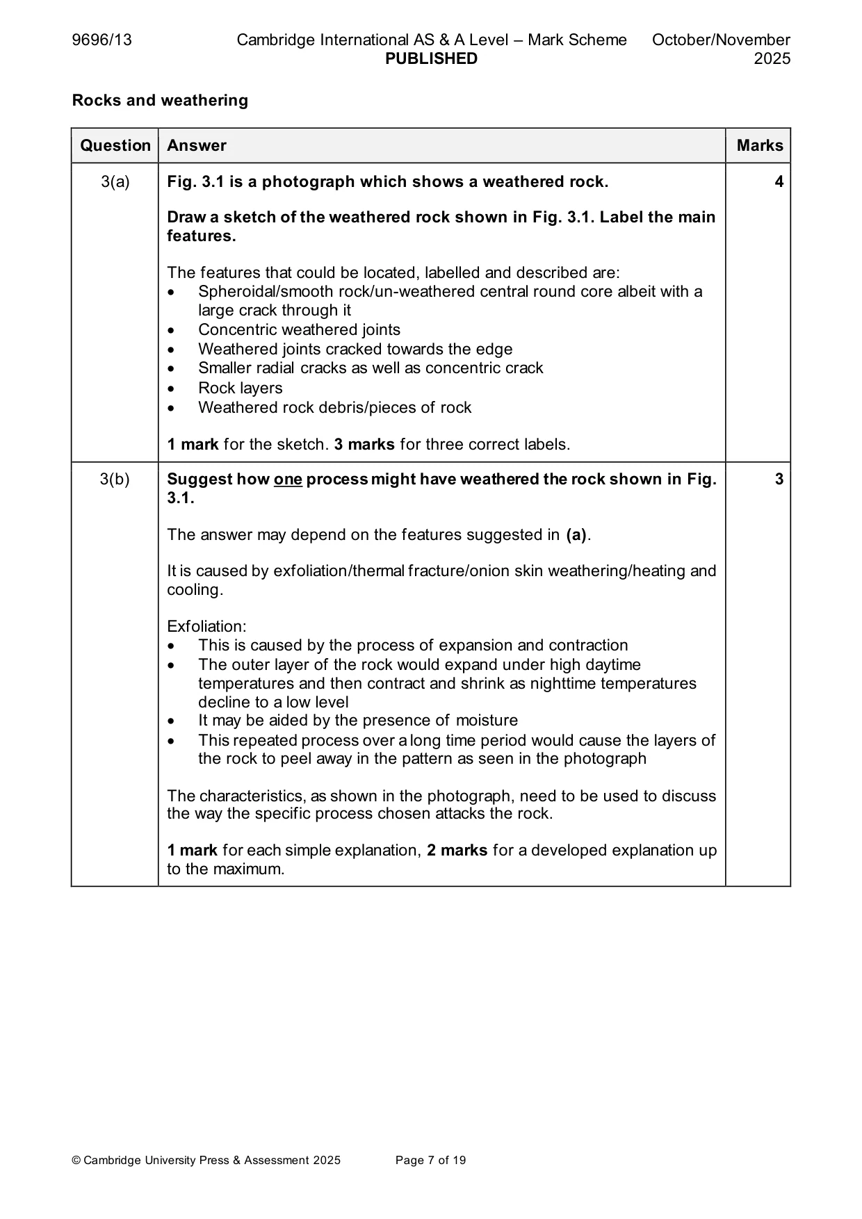 Mark scheme, page 7 of 19