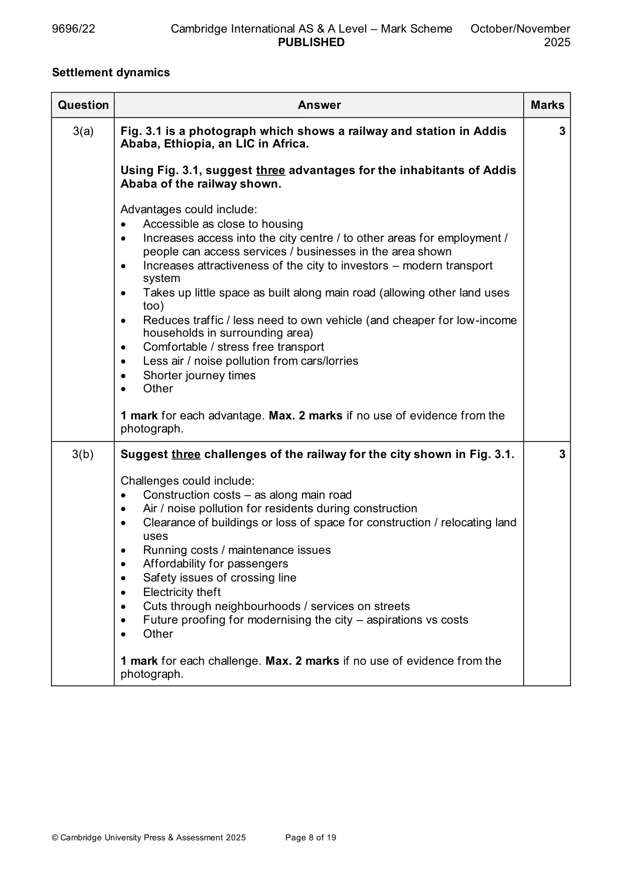 Mark scheme, page 8 of 19