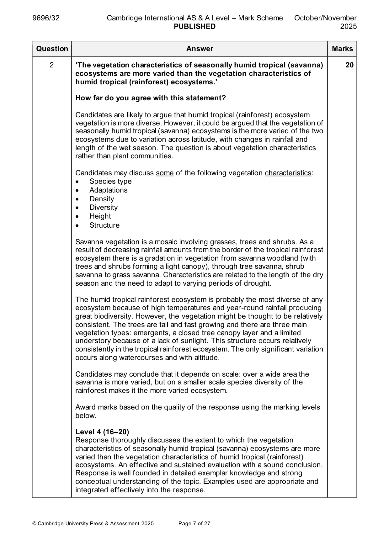 Mark scheme, page 7 of 27