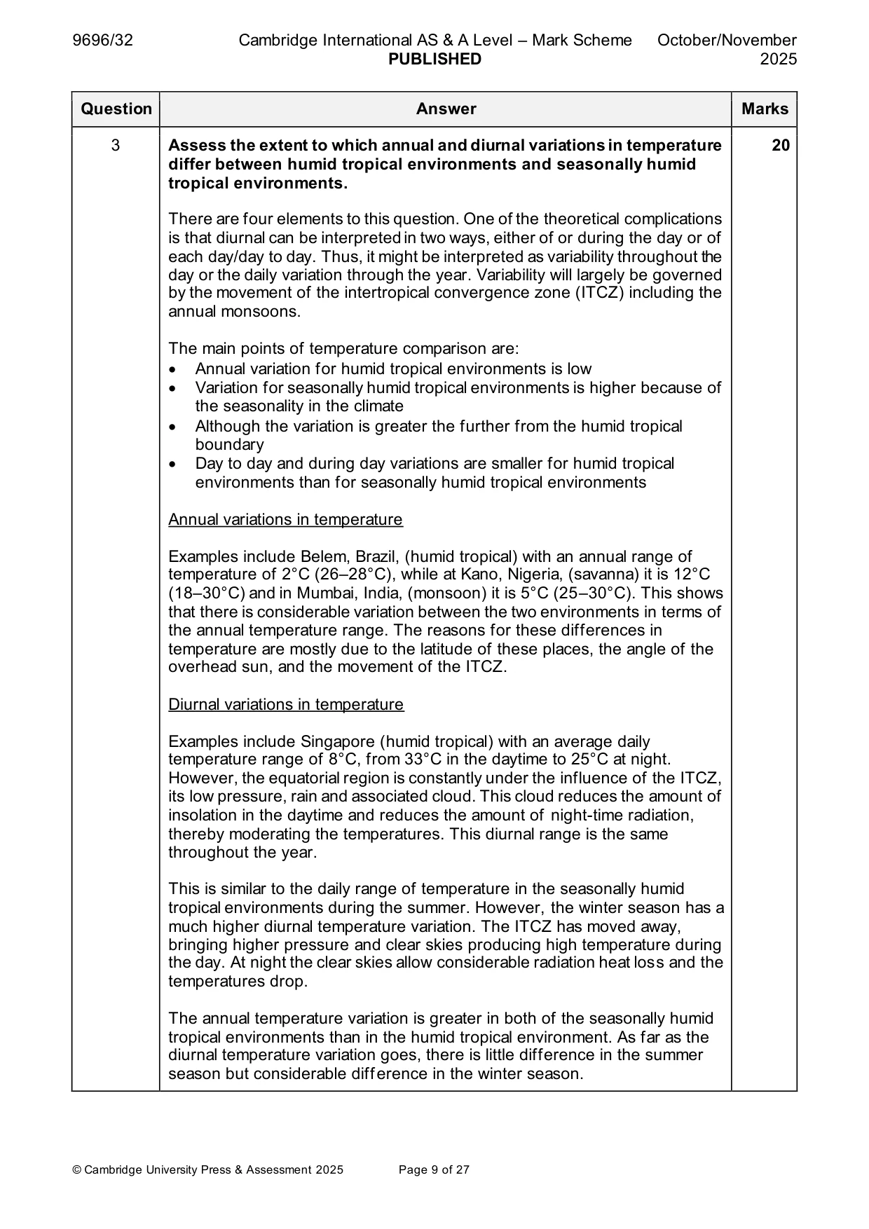 Mark scheme, page 9 of 27