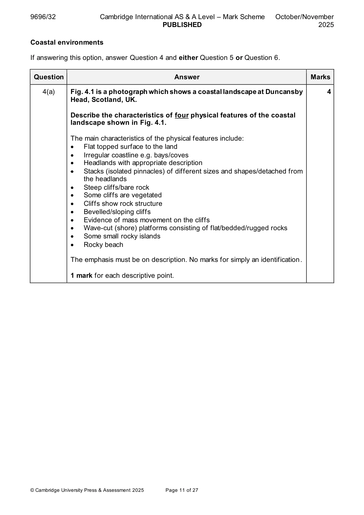 Mark scheme, page 11 of 27