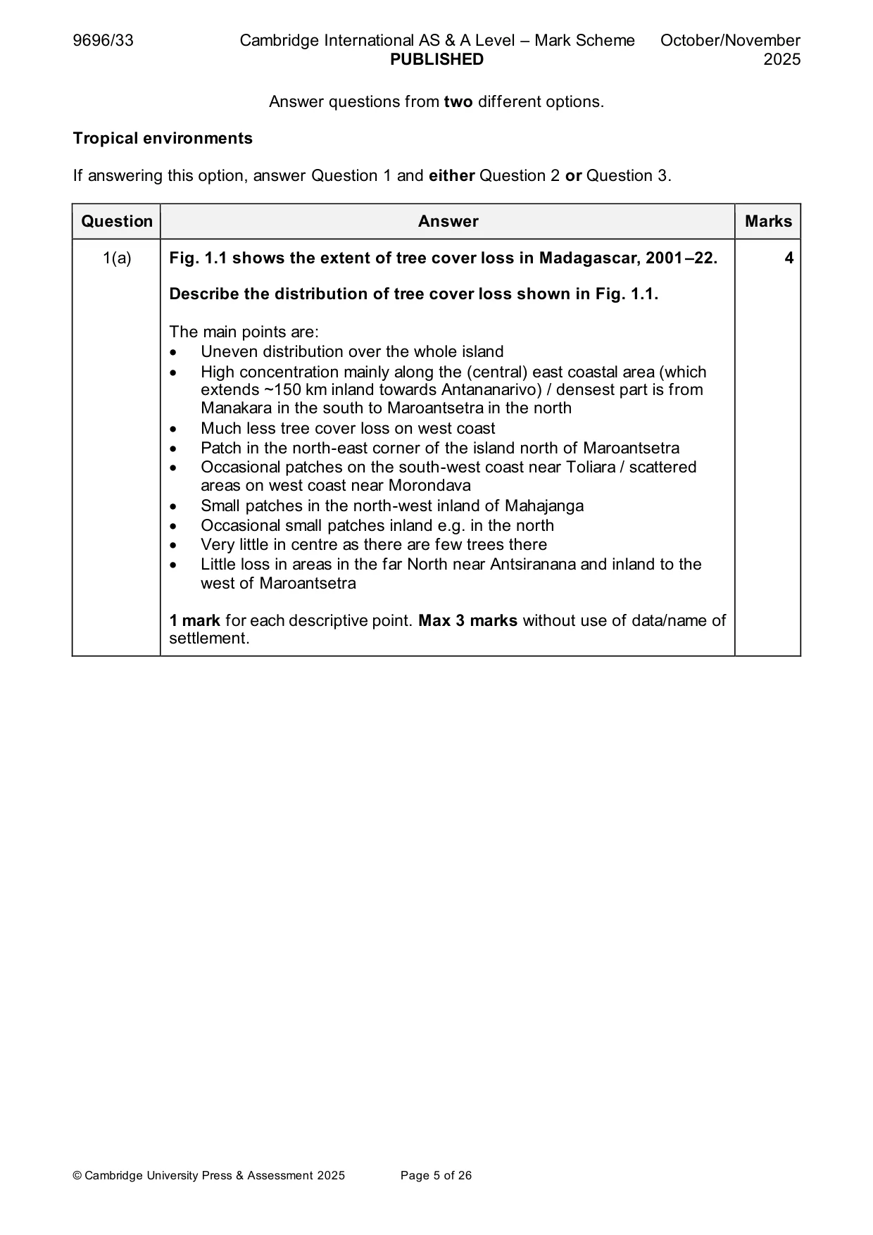 Mark scheme, page 5 of 26