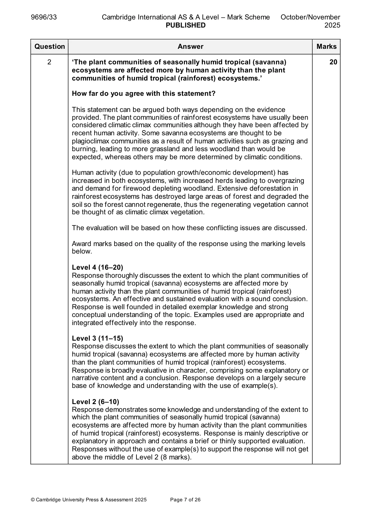 Mark scheme, page 7 of 26