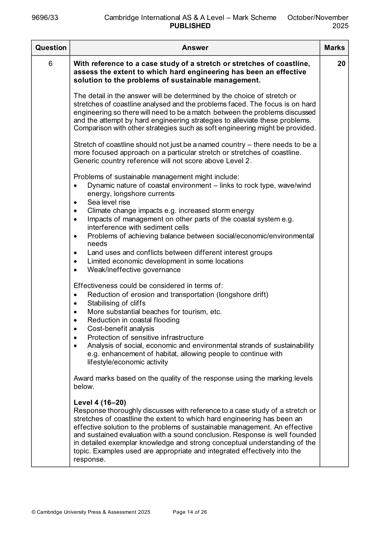 Mark scheme, page 14 of 26