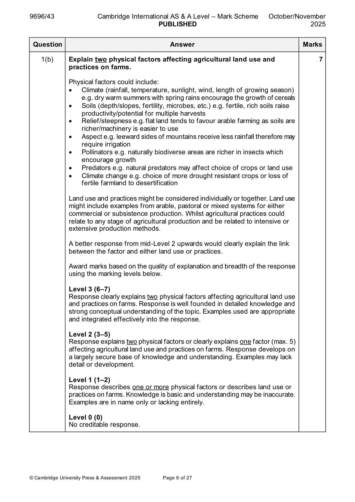 Mark scheme, page 6 of 27