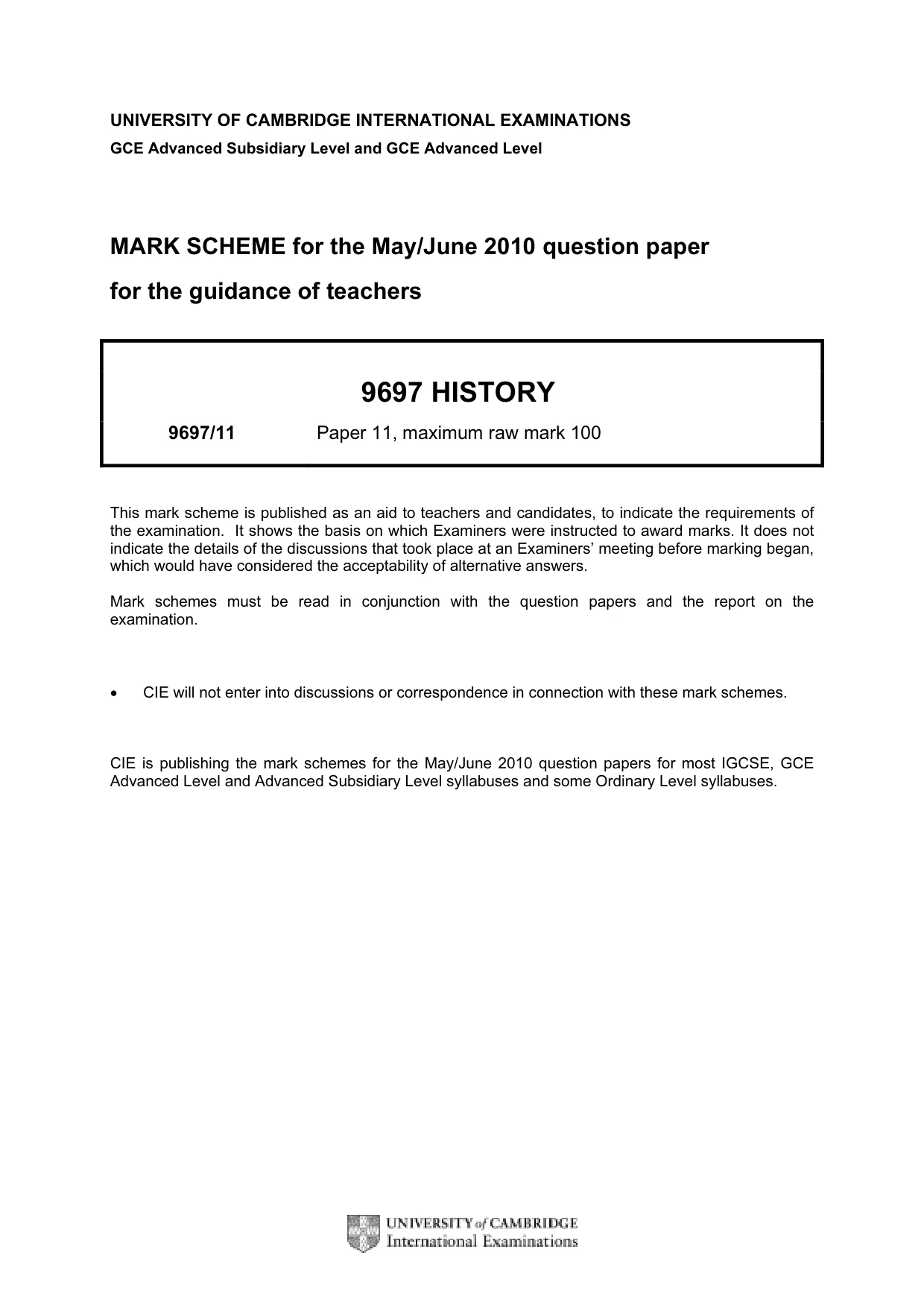 Mark scheme, page 1 of 12