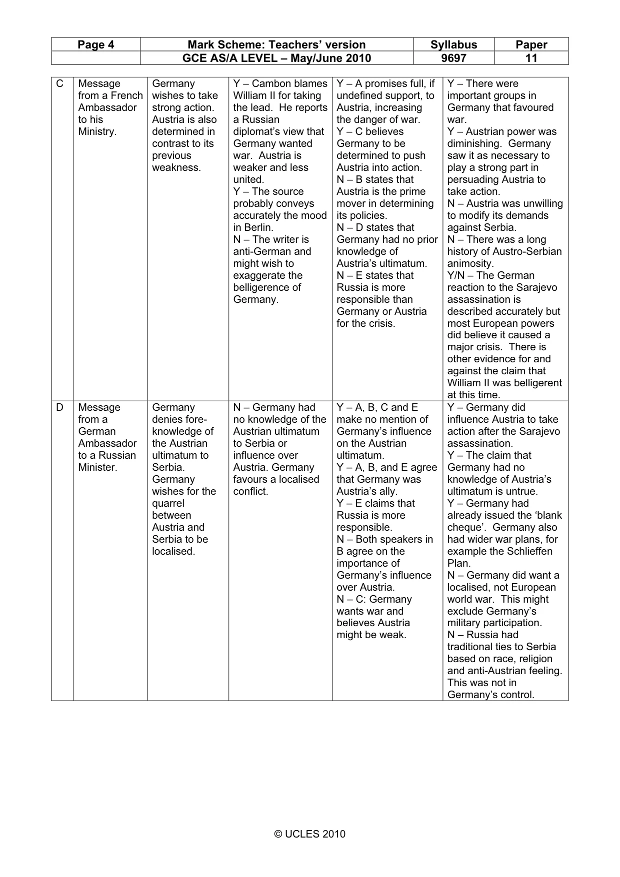 Mark scheme, page 4 of 12
