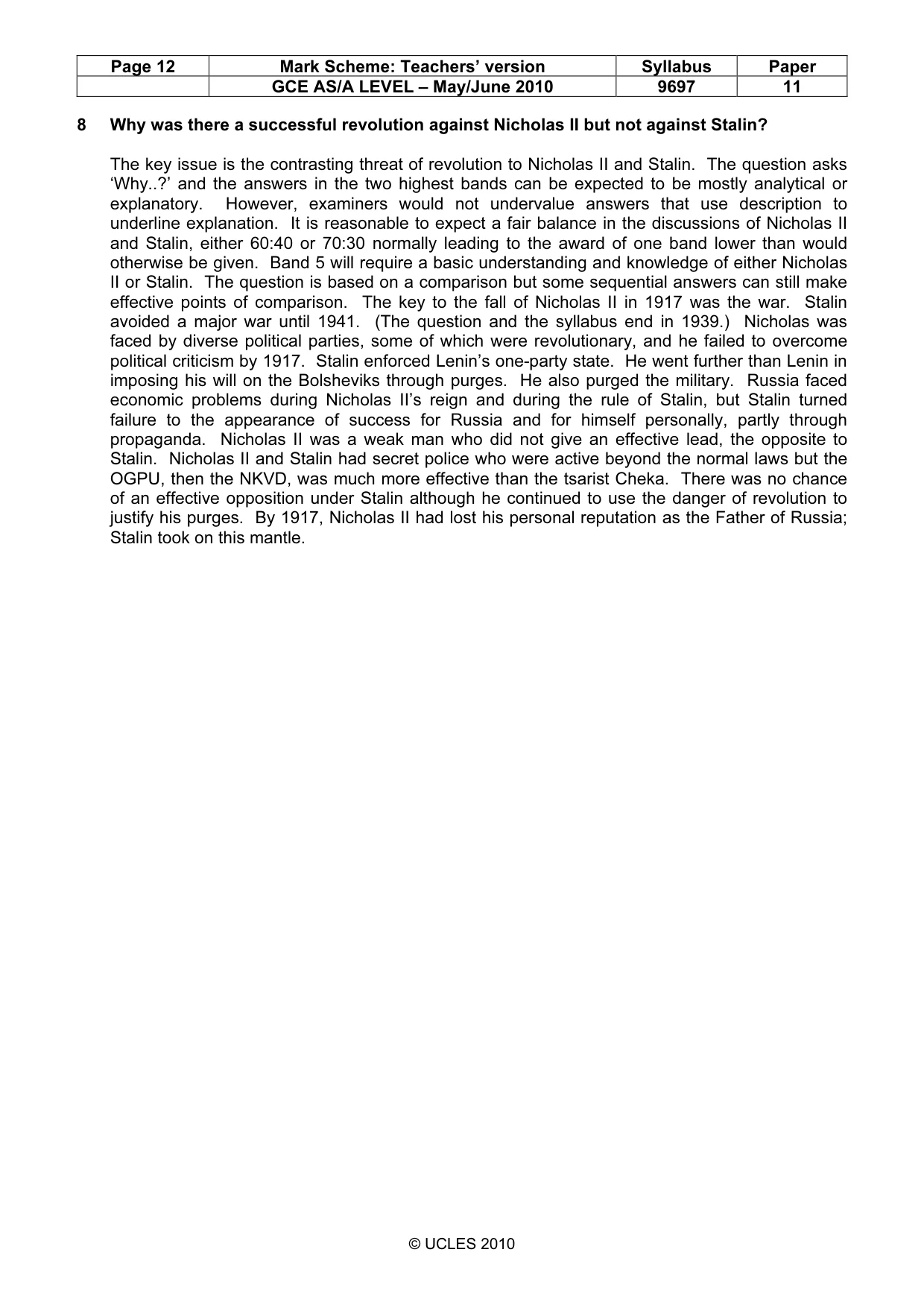 Mark scheme, page 12 of 12