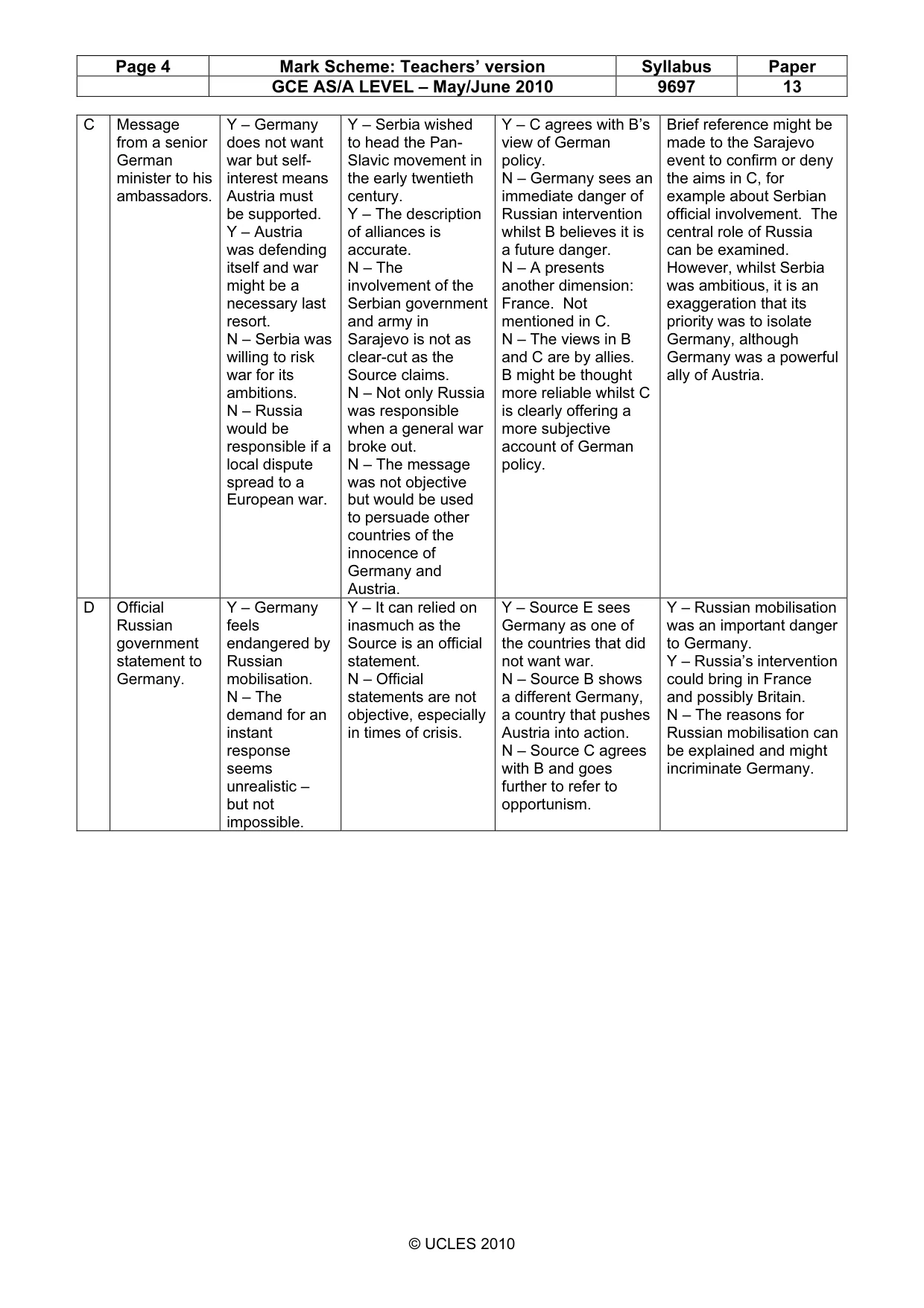Mark scheme, page 4 of 12