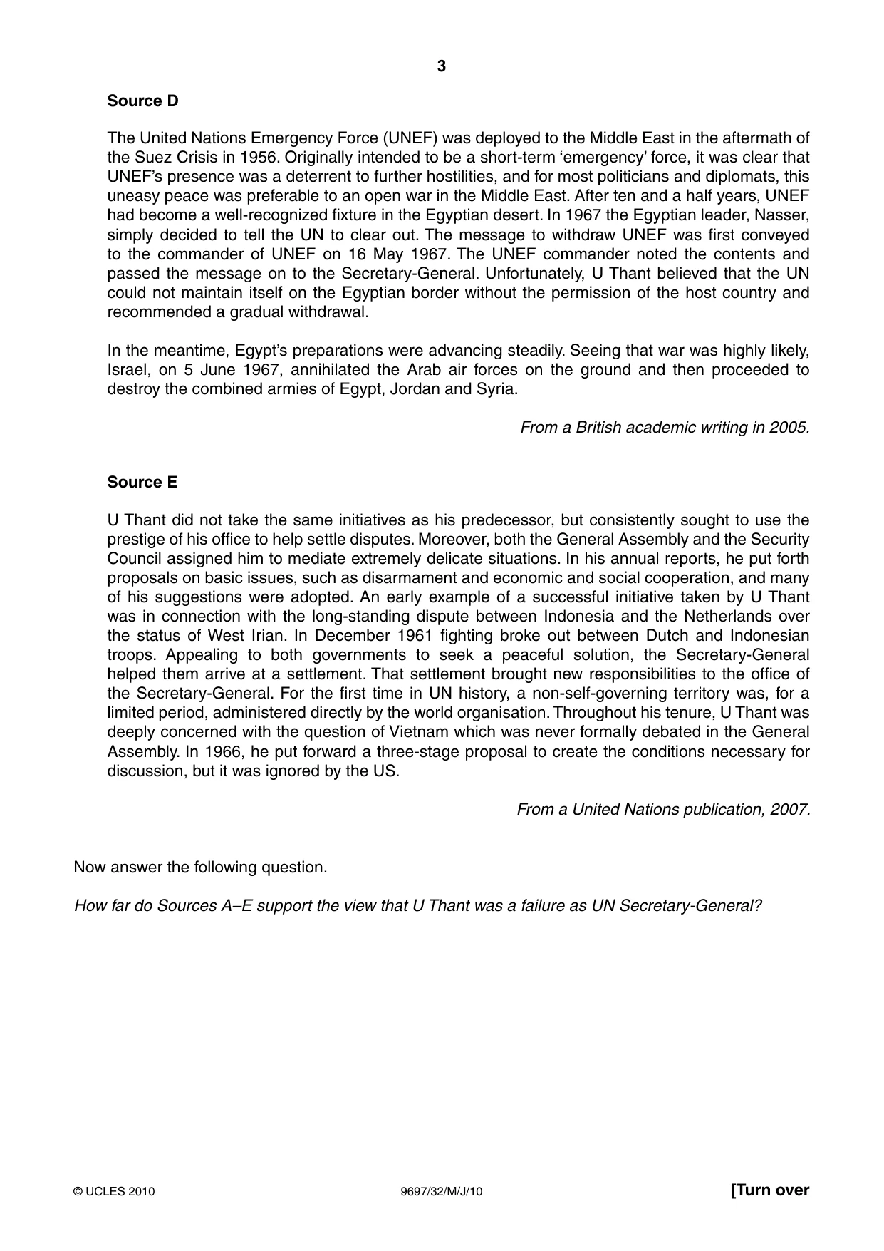 Cambridge A Level History (pre-2015) 9697 2010 May/June Paper 3 · Variant 2 question paper, page 3 of 4