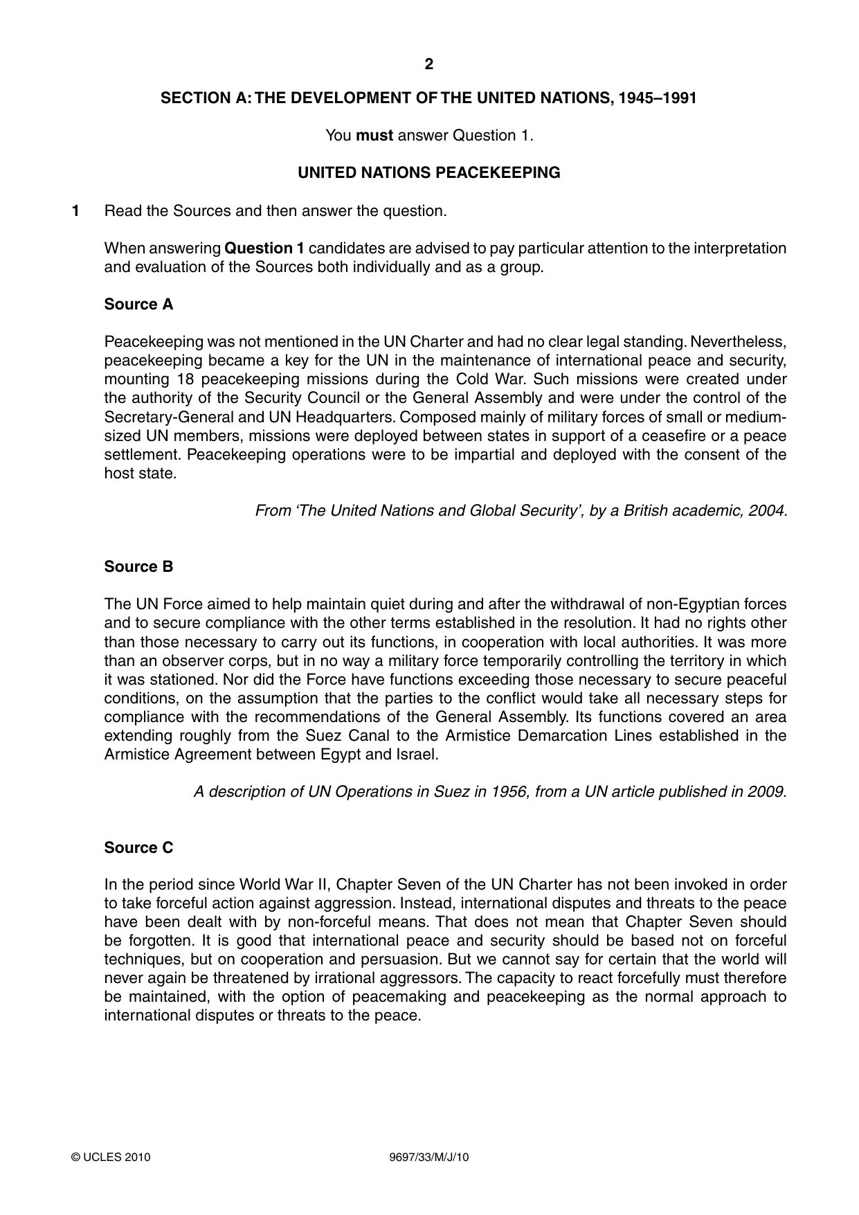 Cambridge A Level History (pre-2015) 9697 2010 May/June Paper 3 · Variant 3 question paper, page 2 of 4