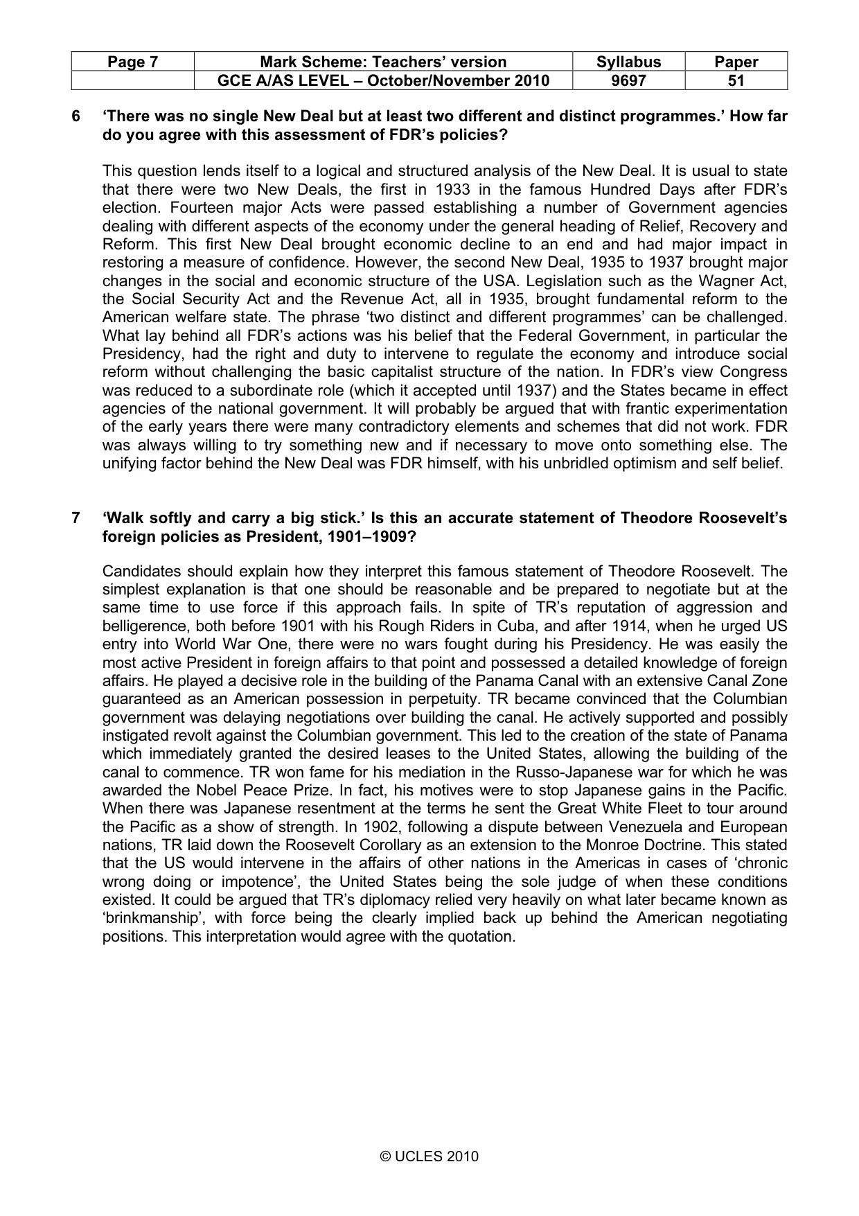 Mark scheme, page 7 of 8