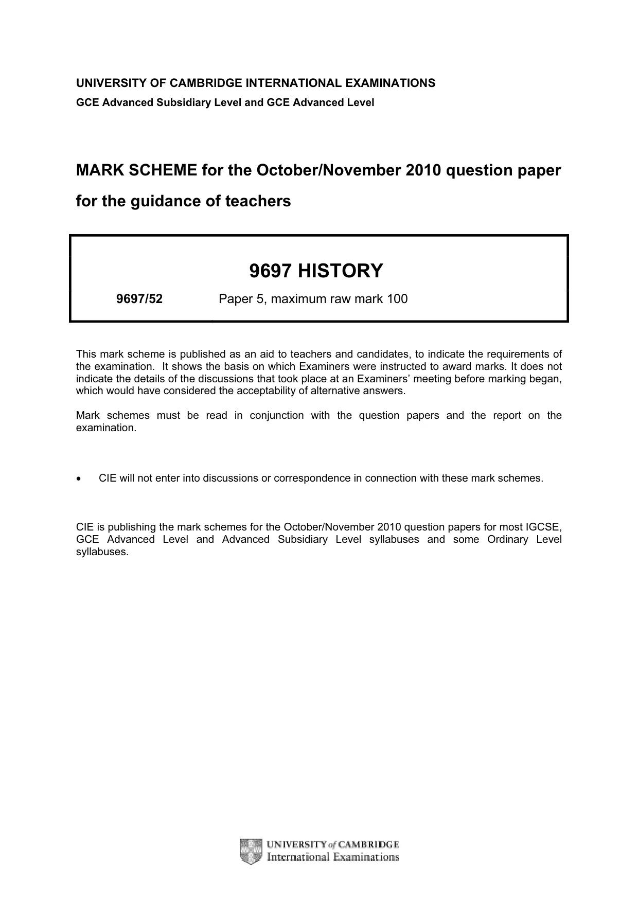 Mark scheme, page 1 of 8