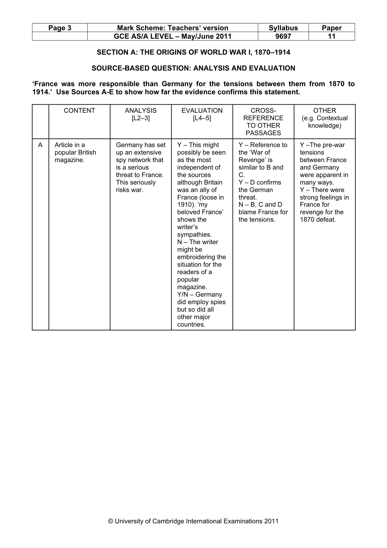Mark scheme, page 3 of 12
