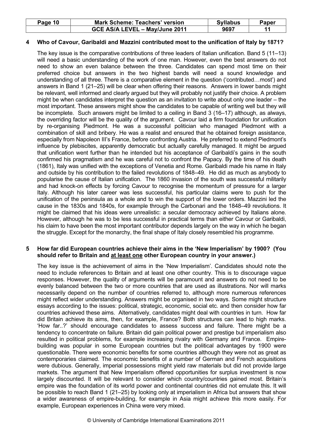 Mark scheme, page 10 of 12