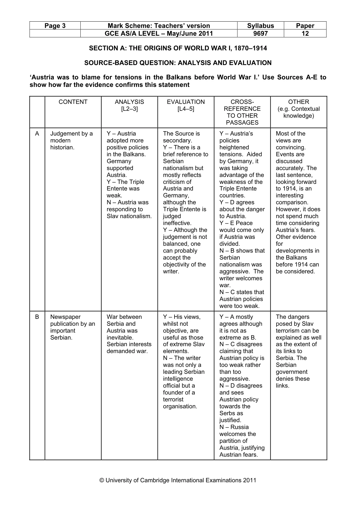 Mark scheme, page 3 of 12