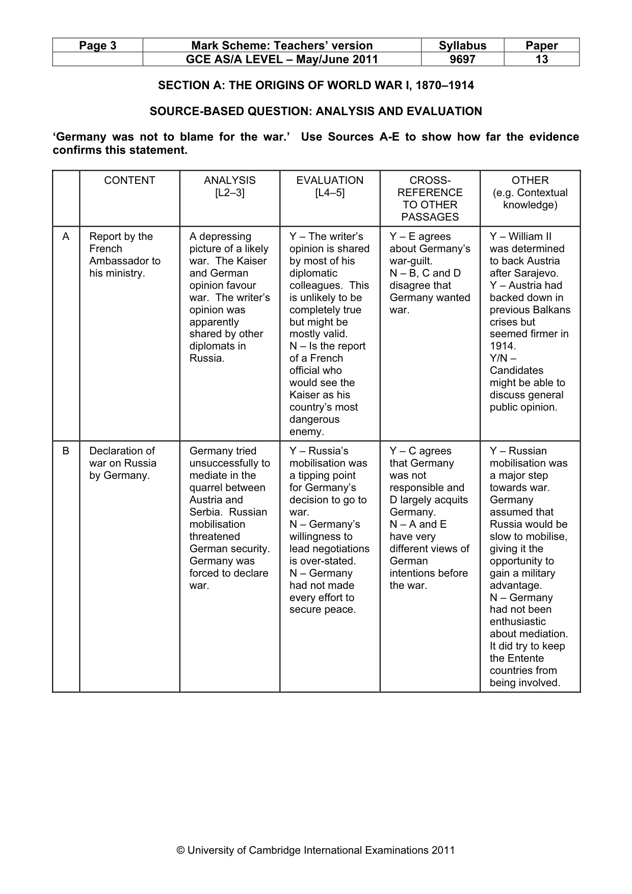 Mark scheme, page 3 of 11