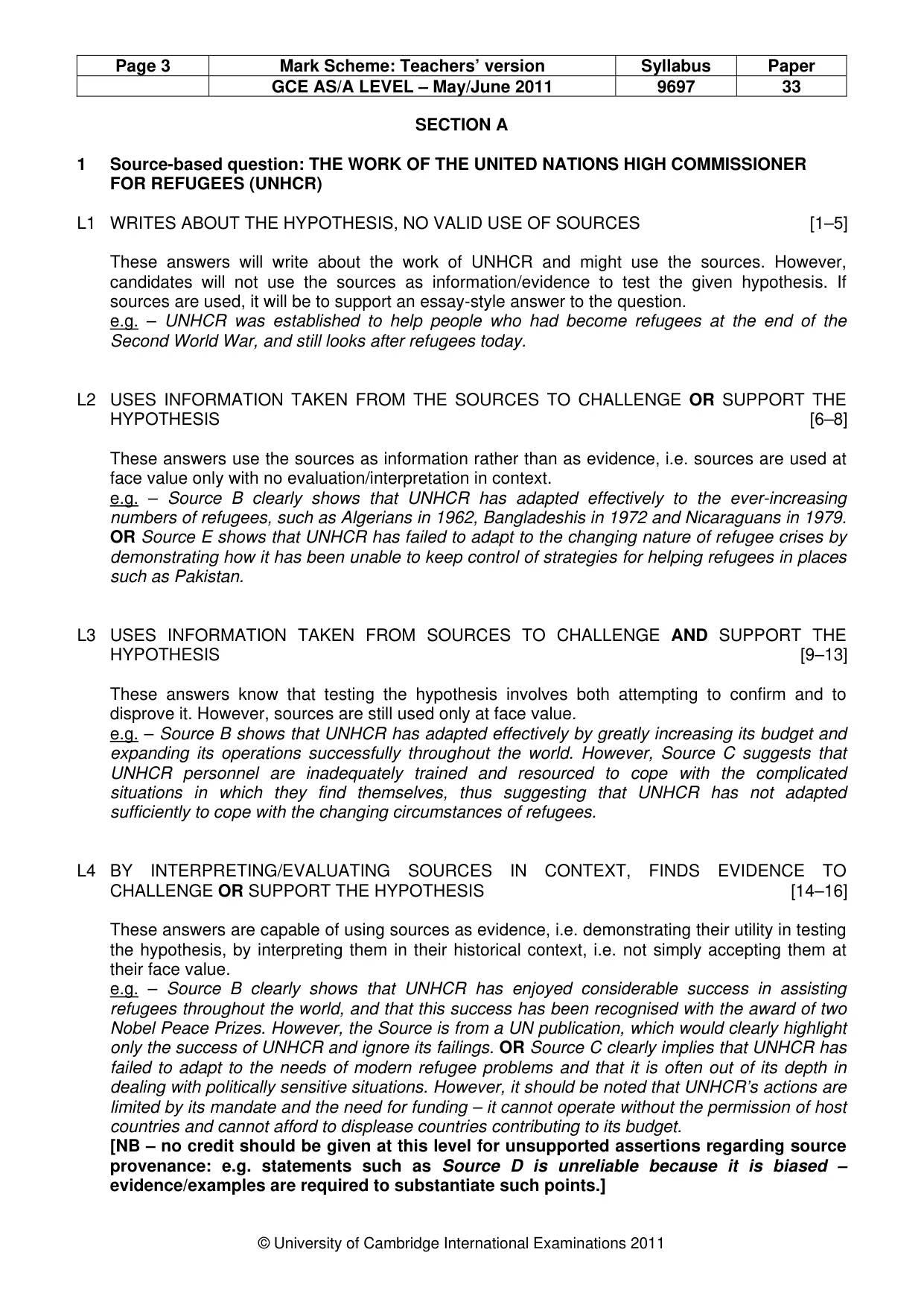 Mark scheme, page 3 of 12