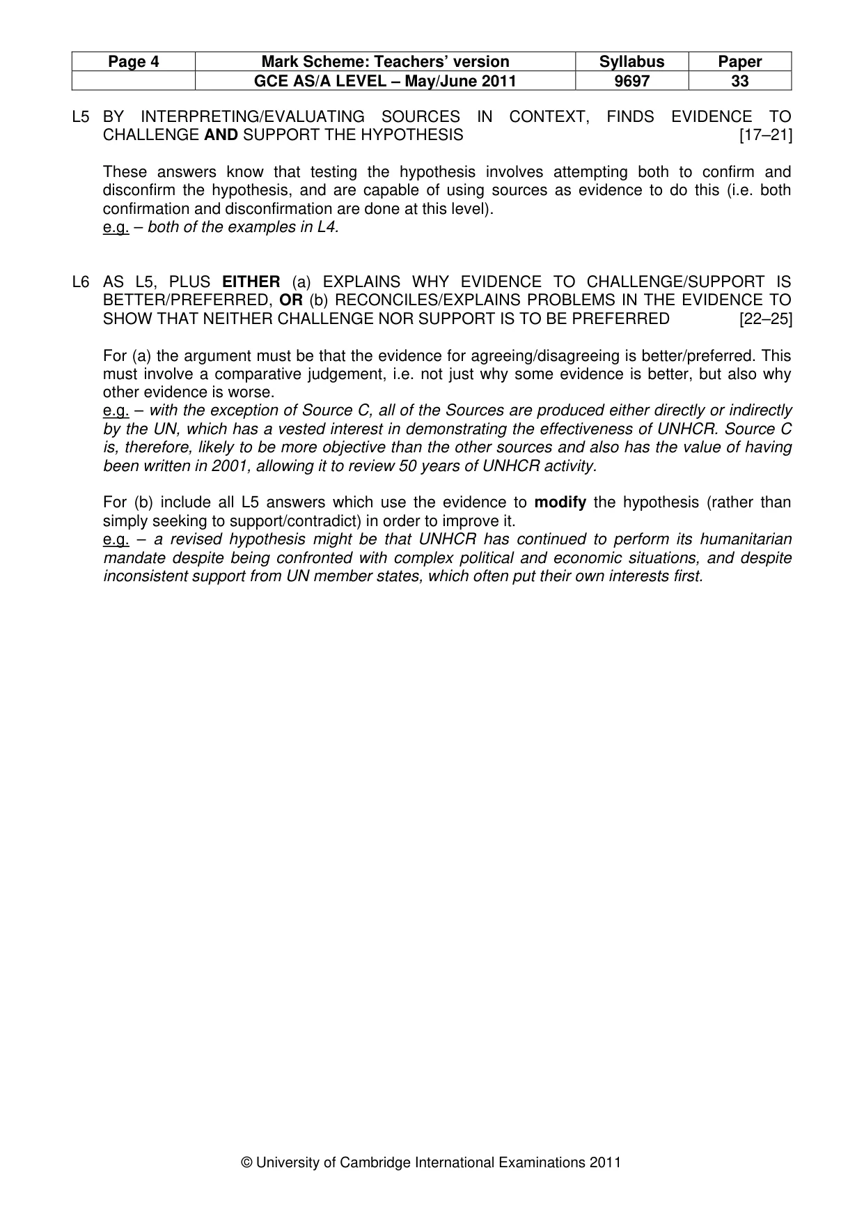 Mark scheme, page 4 of 12